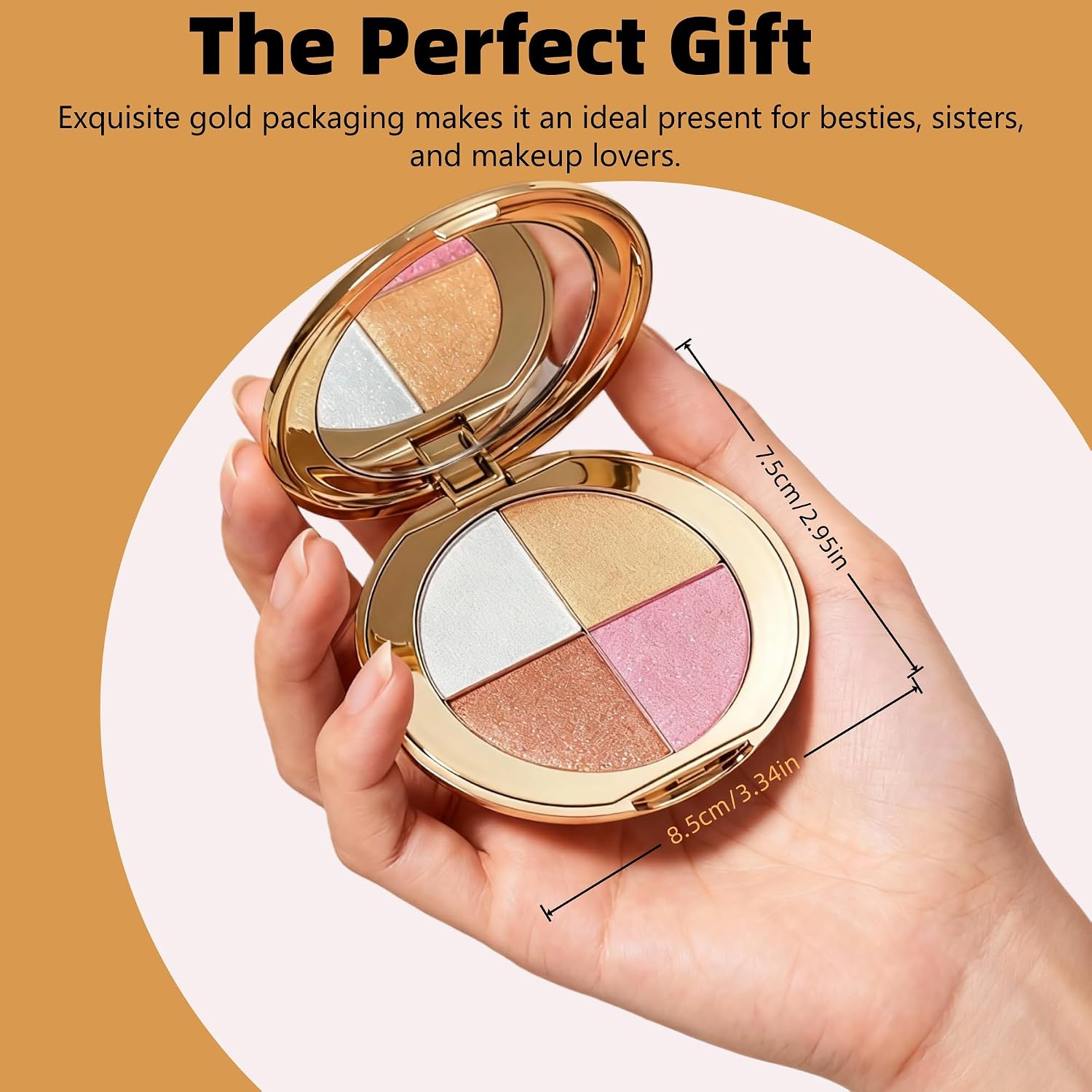 4-Color Highlighter & Blush Palette, Shi... 3 4-Color Highlighter & Blush Palette, Shi... - Image 3