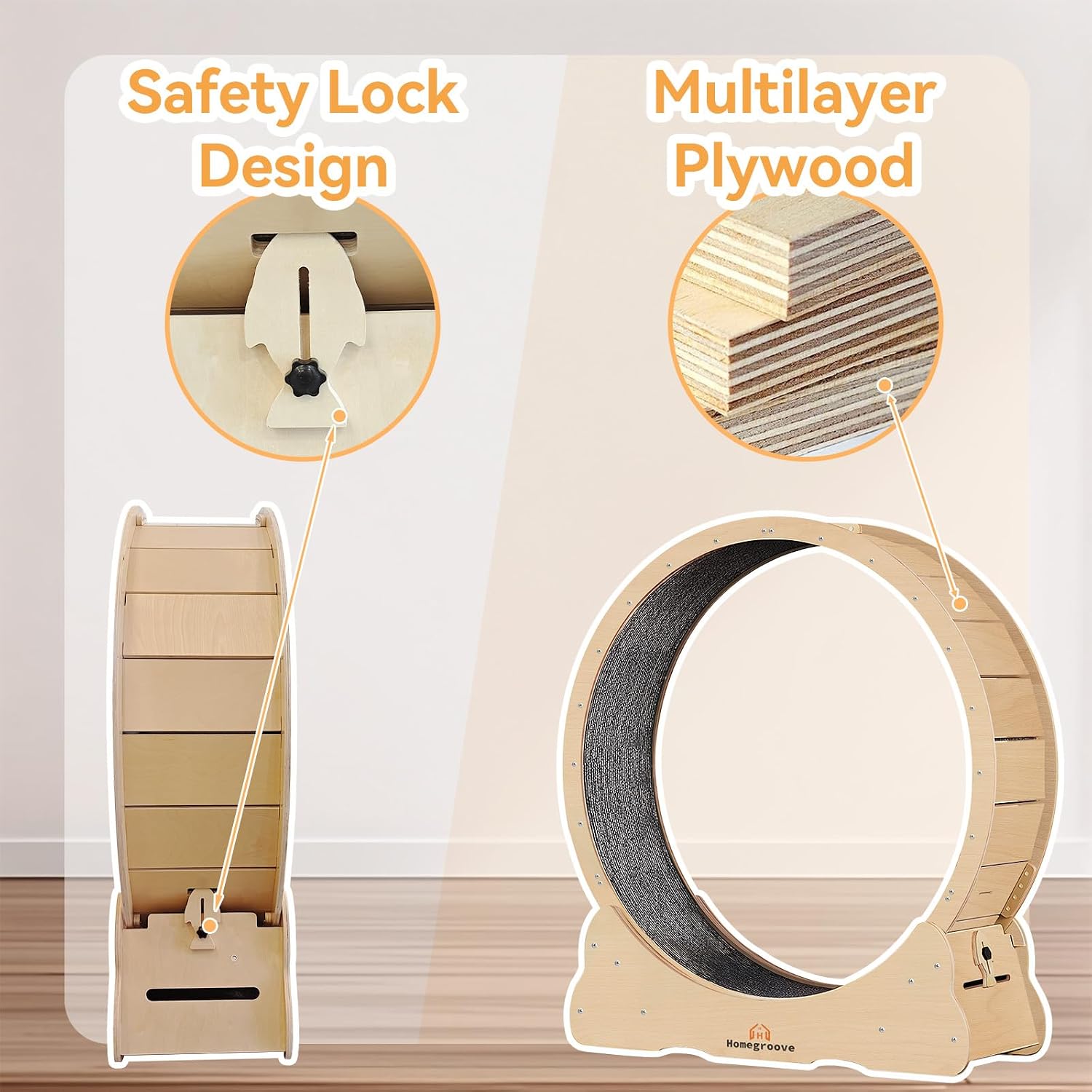 Homegroove Cat Exercise Wheel for Indoor... 4 Homegroove Cat Exercise Wheel for Indoor... - Image 4