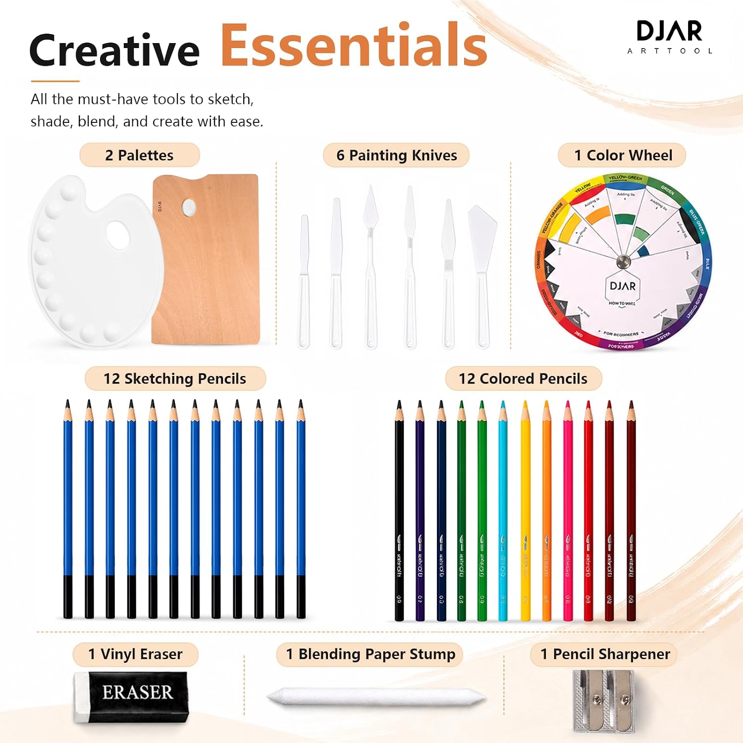 DJAR 174 Pcs All-in-One Art Painting Set... 6 DJAR 174 Pcs All-in-One Art Painting Set... - Image 6