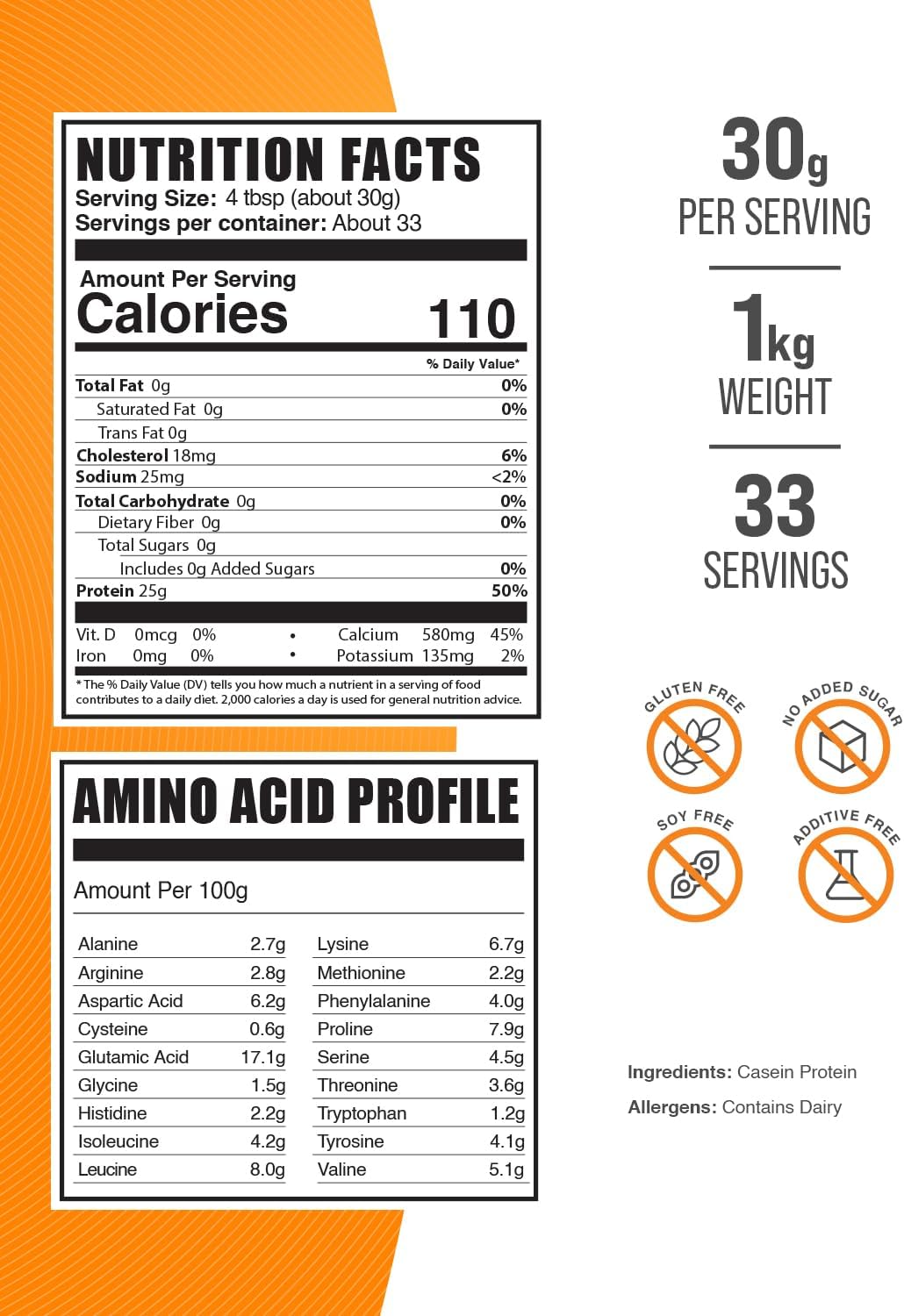 BulkSupplements.com Casein Protein Powde... 2 BulkSupplements.com Casein Protein Powde... - Image 2