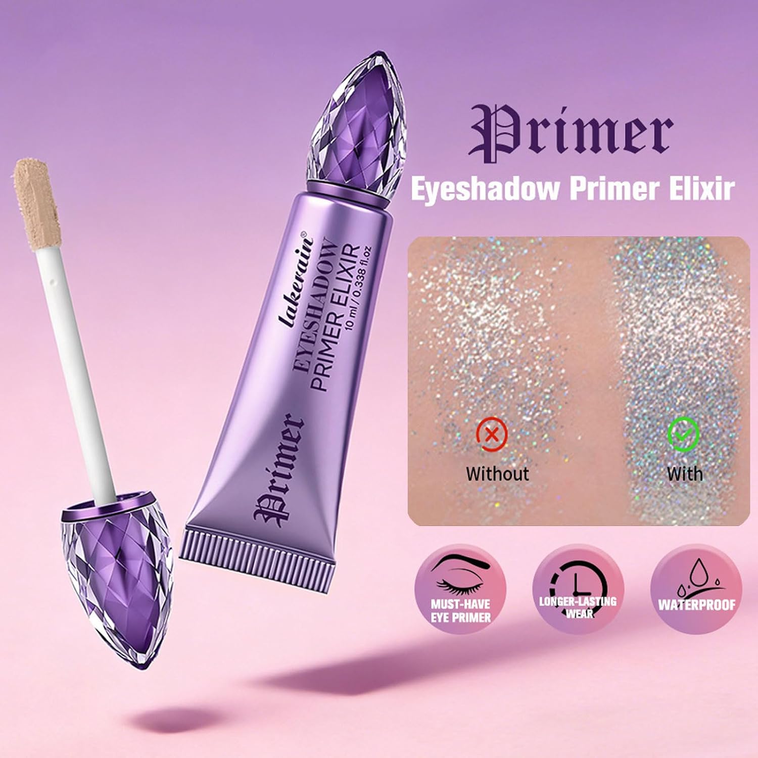 Eyeshadow Primer, Long-Lasting Crease-Re... 4 Eyeshadow Primer, Long-Lasting Crease-Re... - Image 4