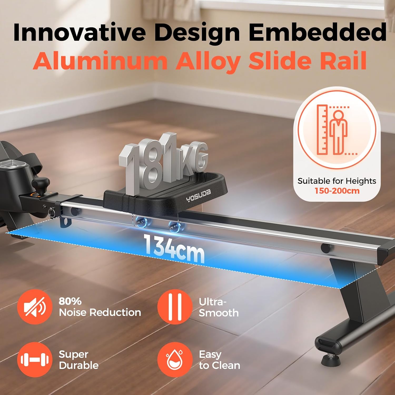 YOSUDA PRO Magnetic Rowing Machine for H... 7 YOSUDA PRO Magnetic Rowing Machine for H... - Image 7