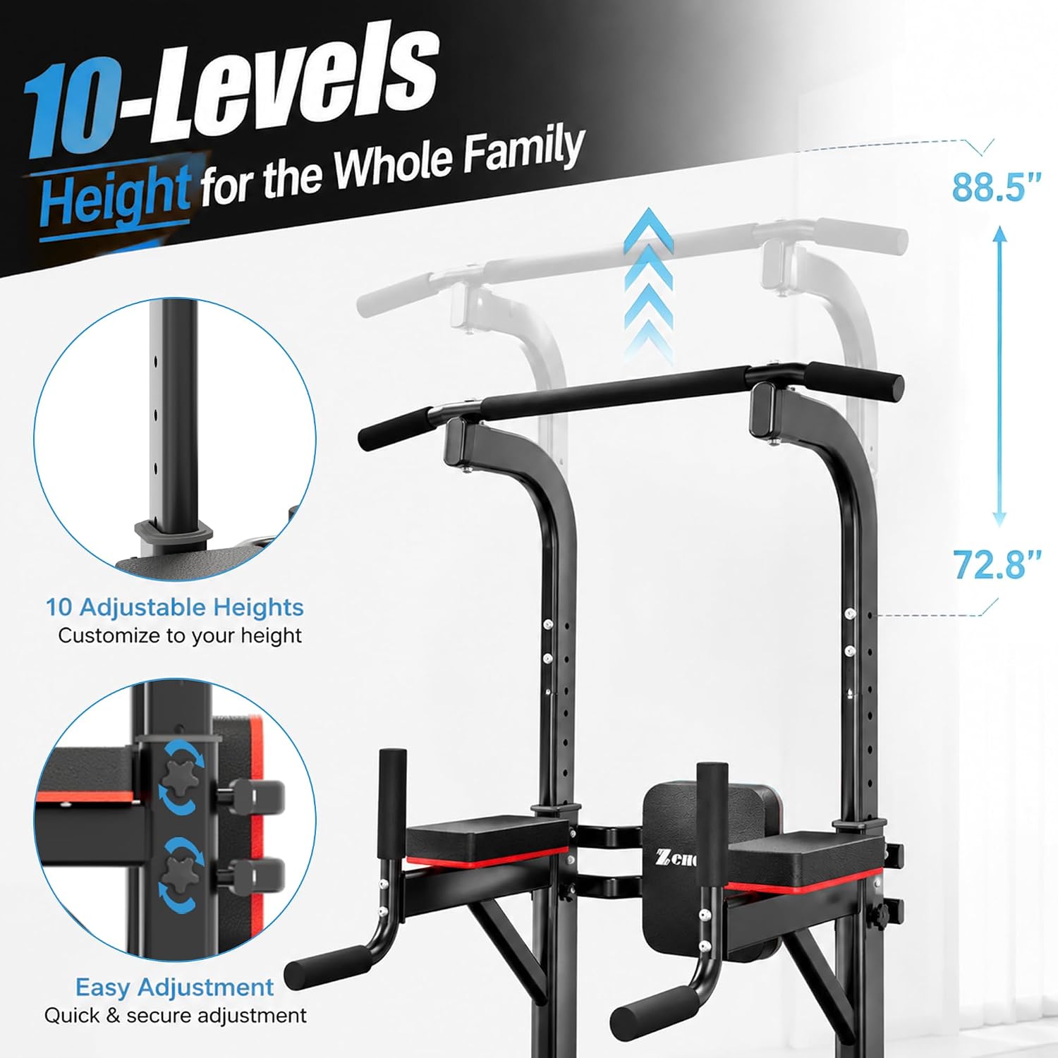 ZENOVA Pull Up Bar, Multi-Function Frees... 2 ZENOVA Pull Up Bar, Multi-Function Frees... - Image 2