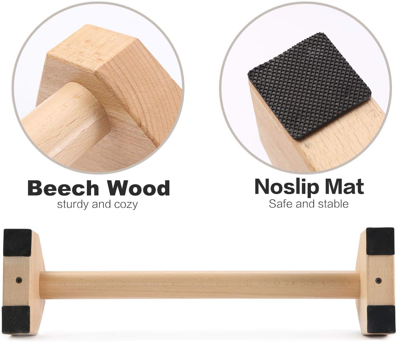Pushup Stands - Wooden Push Up Bars Gym ... 6 Pushup Stands - Wooden Push Up Bars Gym ... - Image 6