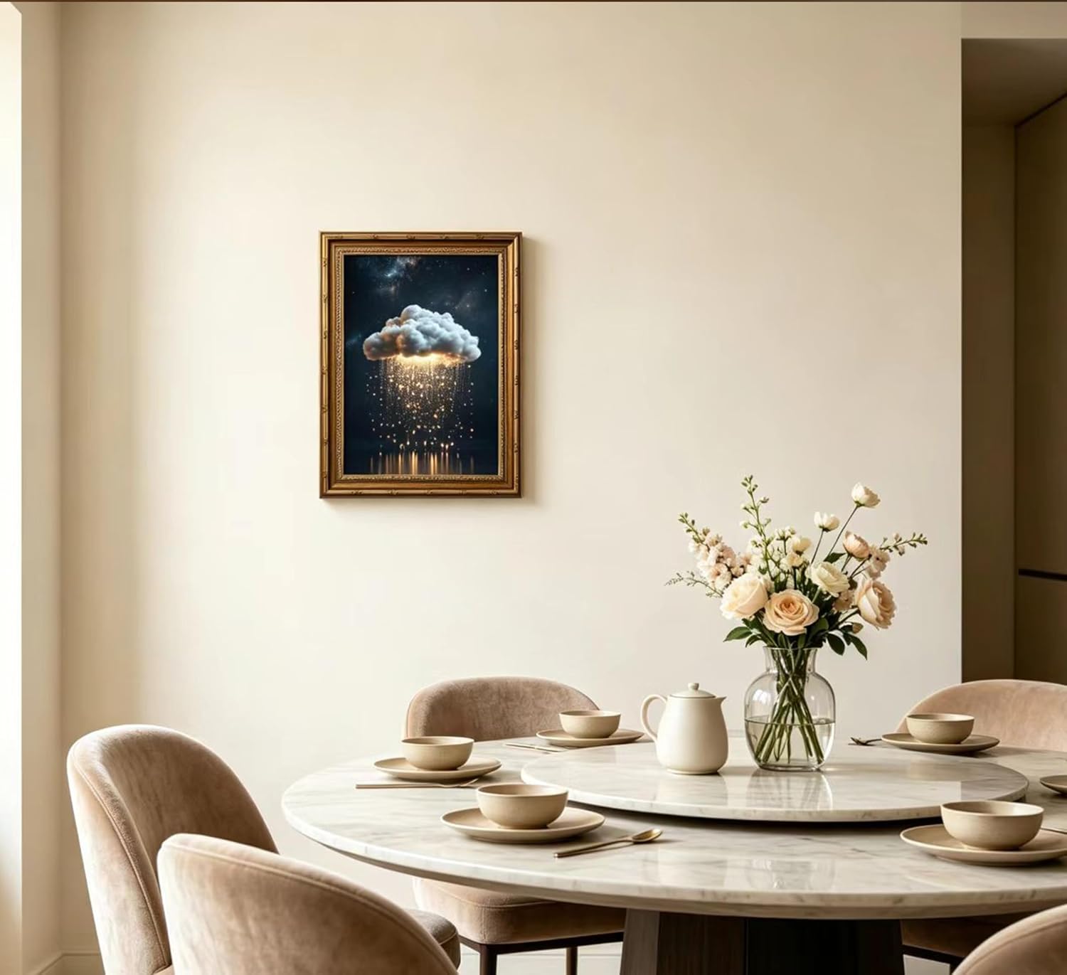 Vintage Gold Framed Moody Cloud Wall Art... 9 Vintage Gold Framed Moody Cloud Wall Art... - Image 9