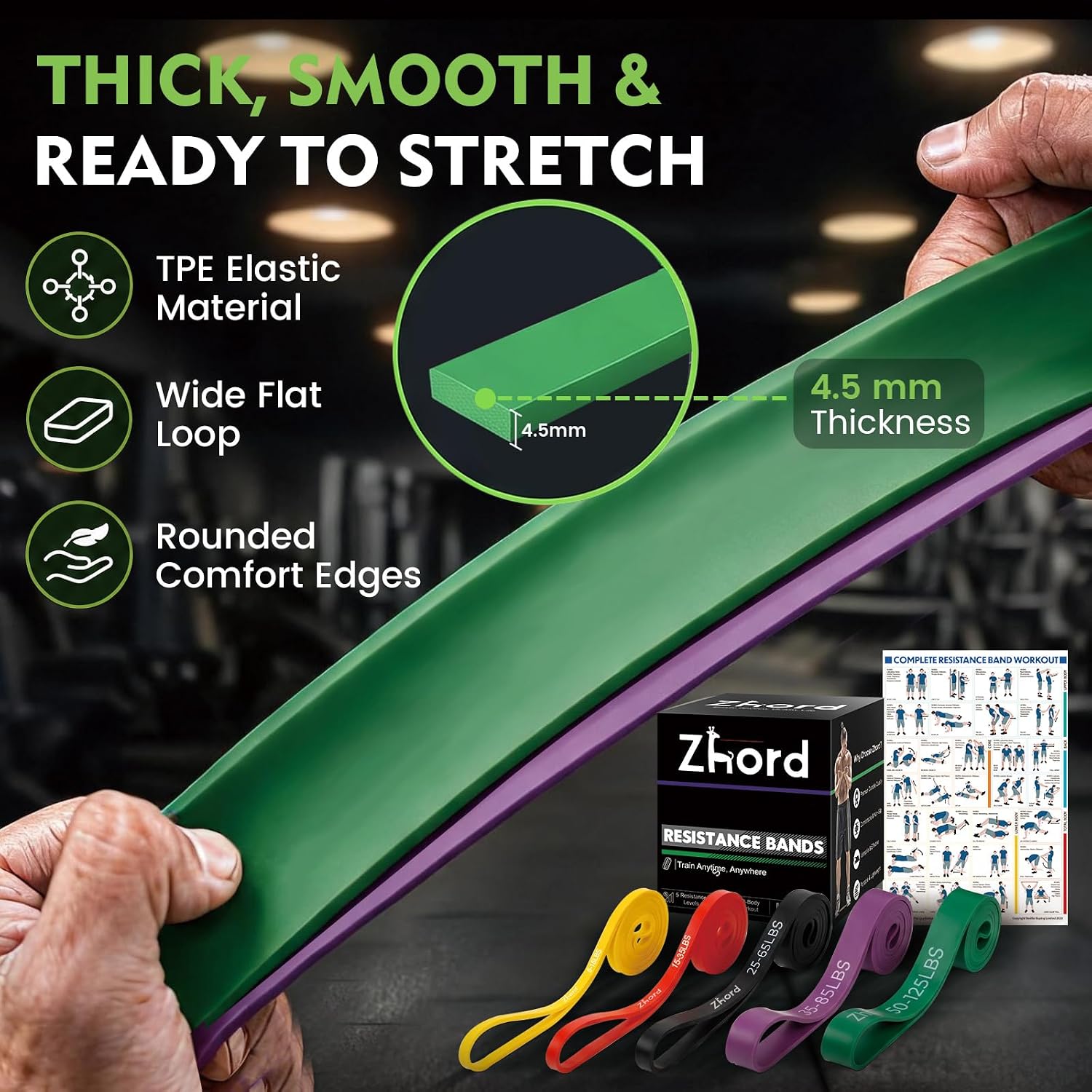 Resistance Bands, Exercise Bands Set for... 3 Resistance Bands, Exercise Bands Set for... - Image 3
