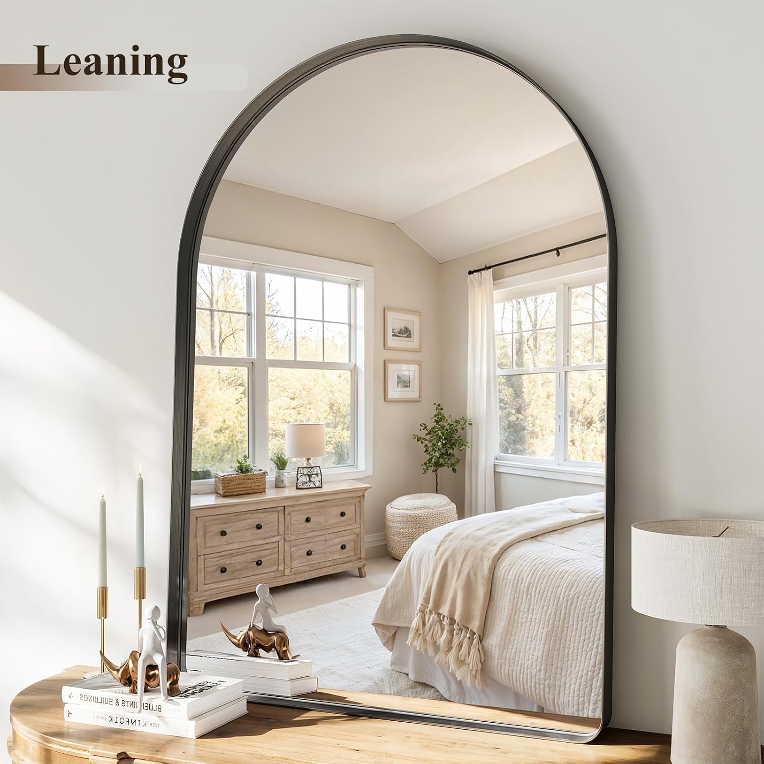 40"x30" Black Arched Mirror, Arched Wall... 7 40"x30" Black Arched Mirror, Arched Wall... - Image 7