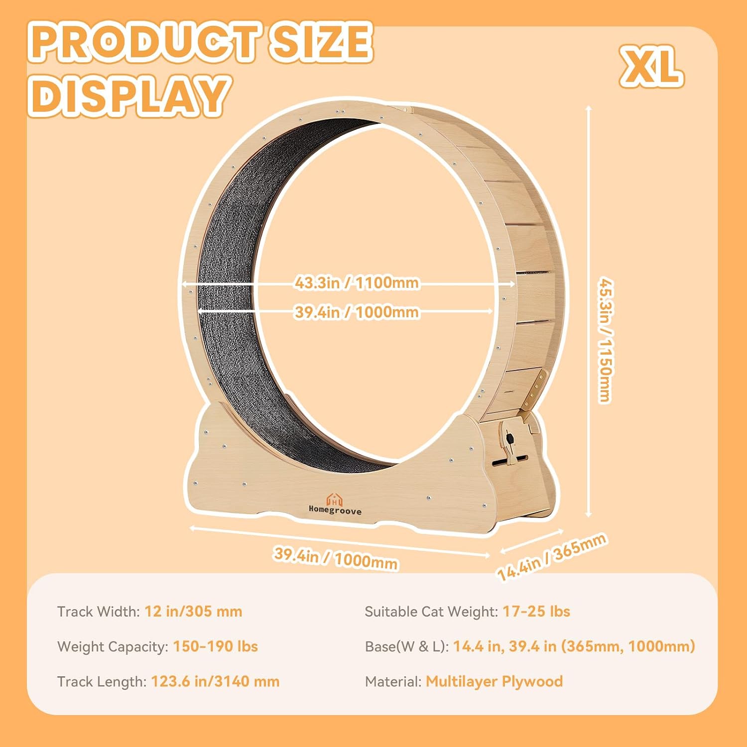 Homegroove Cat Exercise Wheel for Indoor... 8 Homegroove Cat Exercise Wheel for Indoor... - Image 8