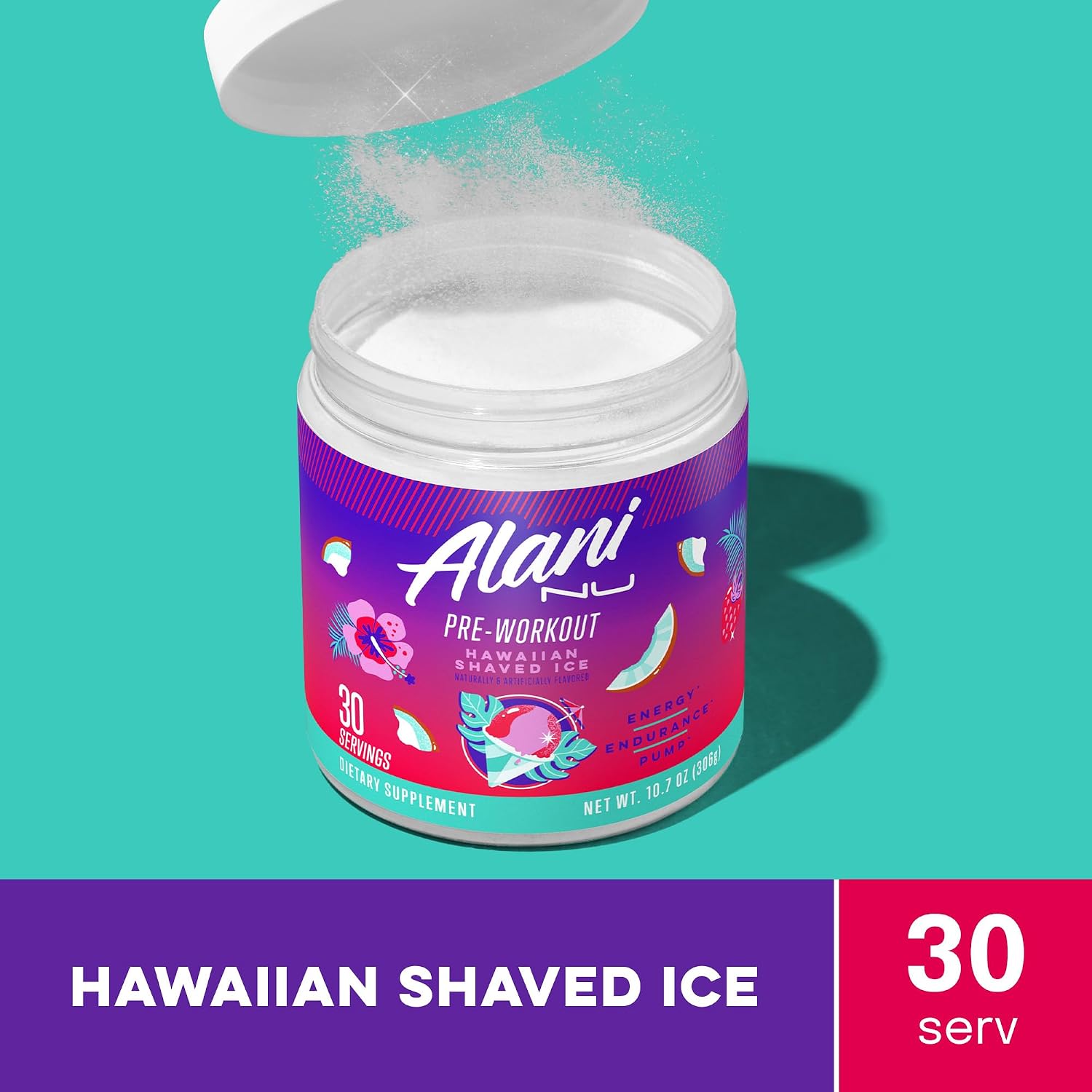 Alani Nu Pre Workout Powder Hawaiian Sha... 2 Alani Nu Pre Workout Powder Hawaiian Sha... - Image 2