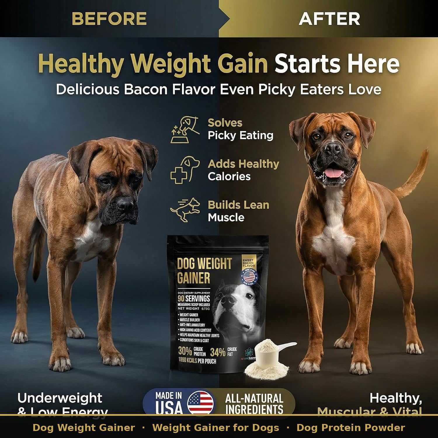 Dog Weight Gainer 90 Servings - High Cal... 2 Dog Weight Gainer 90 Servings - High Cal... - Image 2