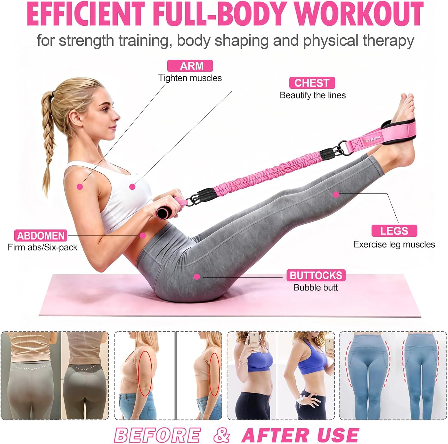 Foot Pedal Resistance Bands with Handles... 3 Foot Pedal Resistance Bands with Handles... - Image 3