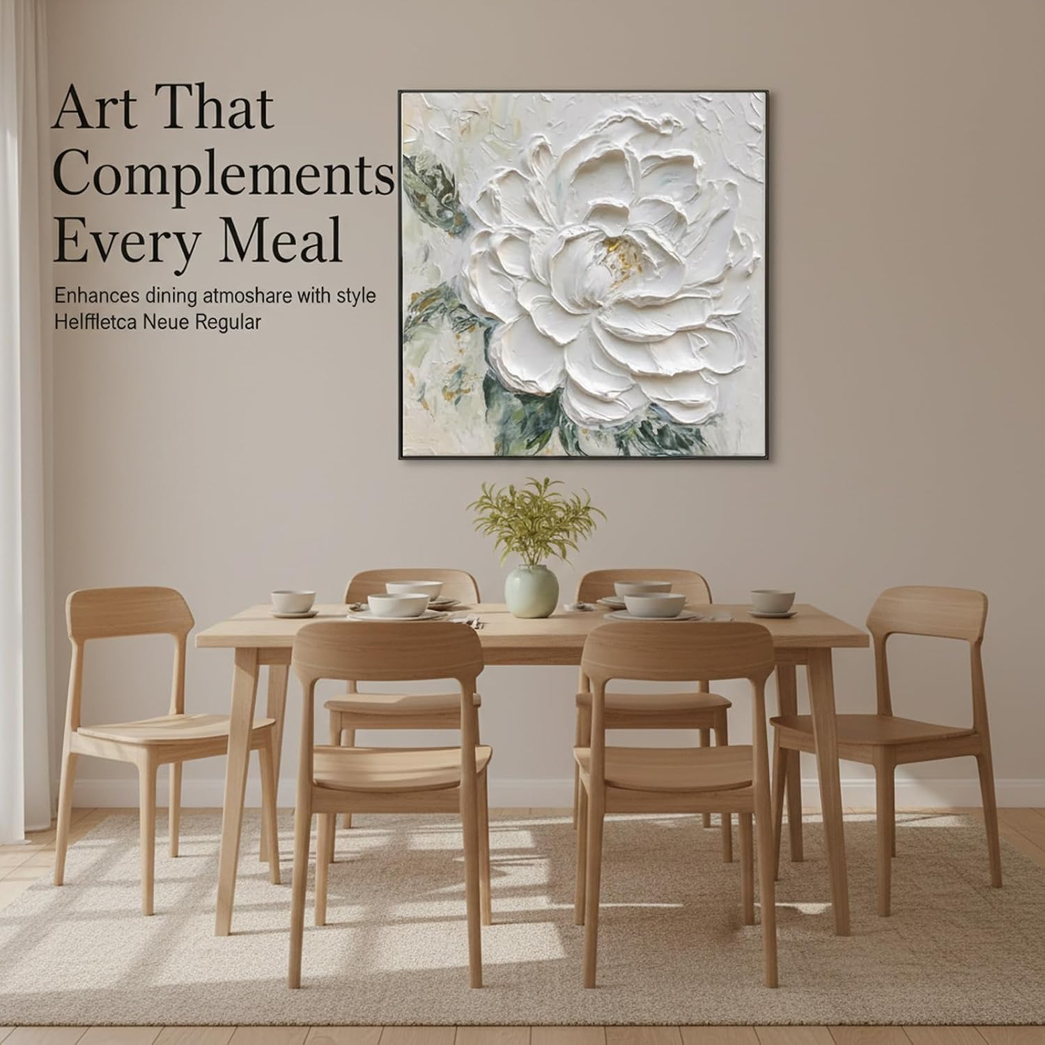 Hand Painted White Flower Oil Painting f... 8 Hand Painted White Flower Oil Painting f... - Image 8