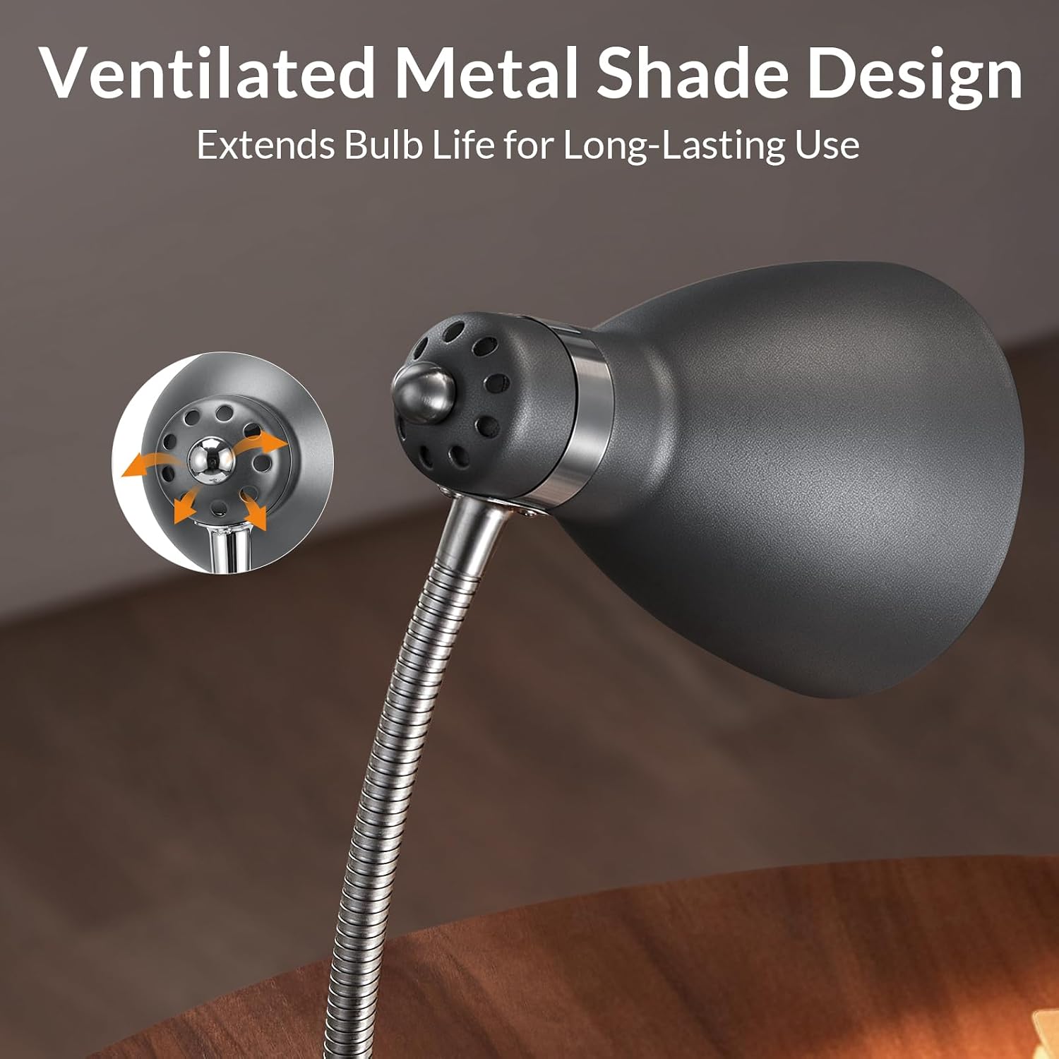 LEPOWER Metal Desk Lamp, Adjustable Goos... 7 LEPOWER Metal Desk Lamp, Adjustable Goos... - Image 7