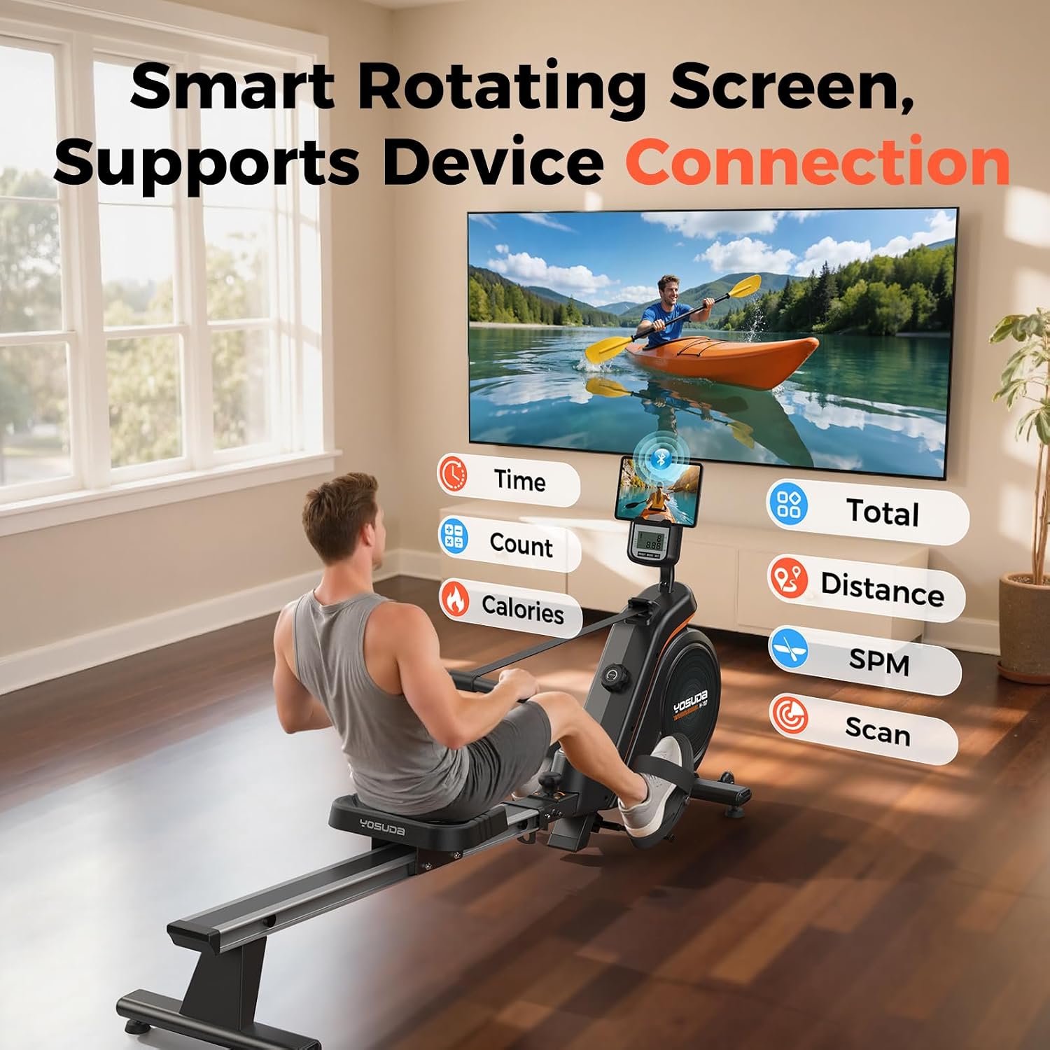 YOSUDA PRO Magnetic Rowing Machine for H... 5 YOSUDA PRO Magnetic Rowing Machine for H... - Image 5