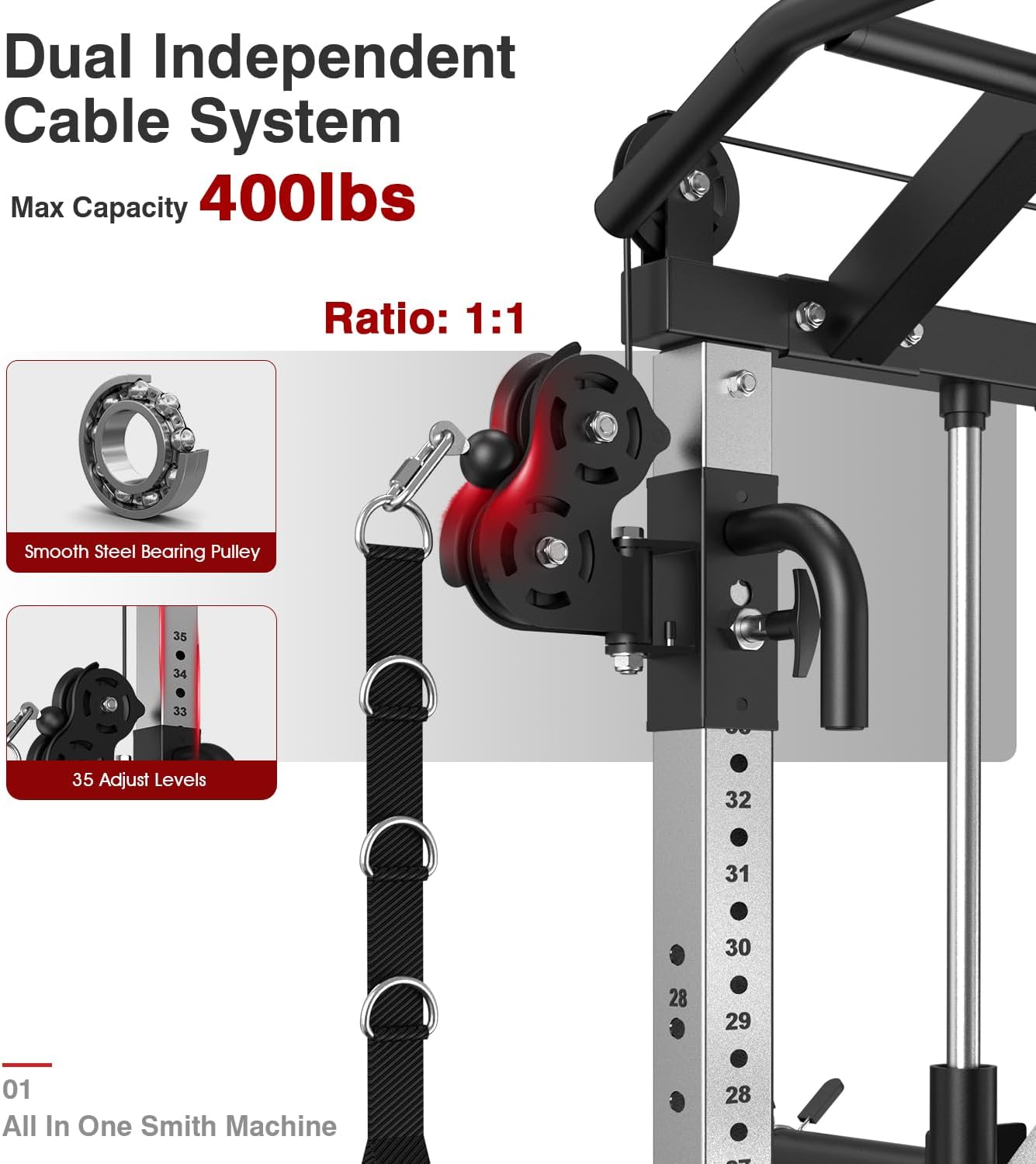 DONOW Smith Machine with Weight Stacks H... 2 DONOW Smith Machine with Weight Stacks H... - Image 2