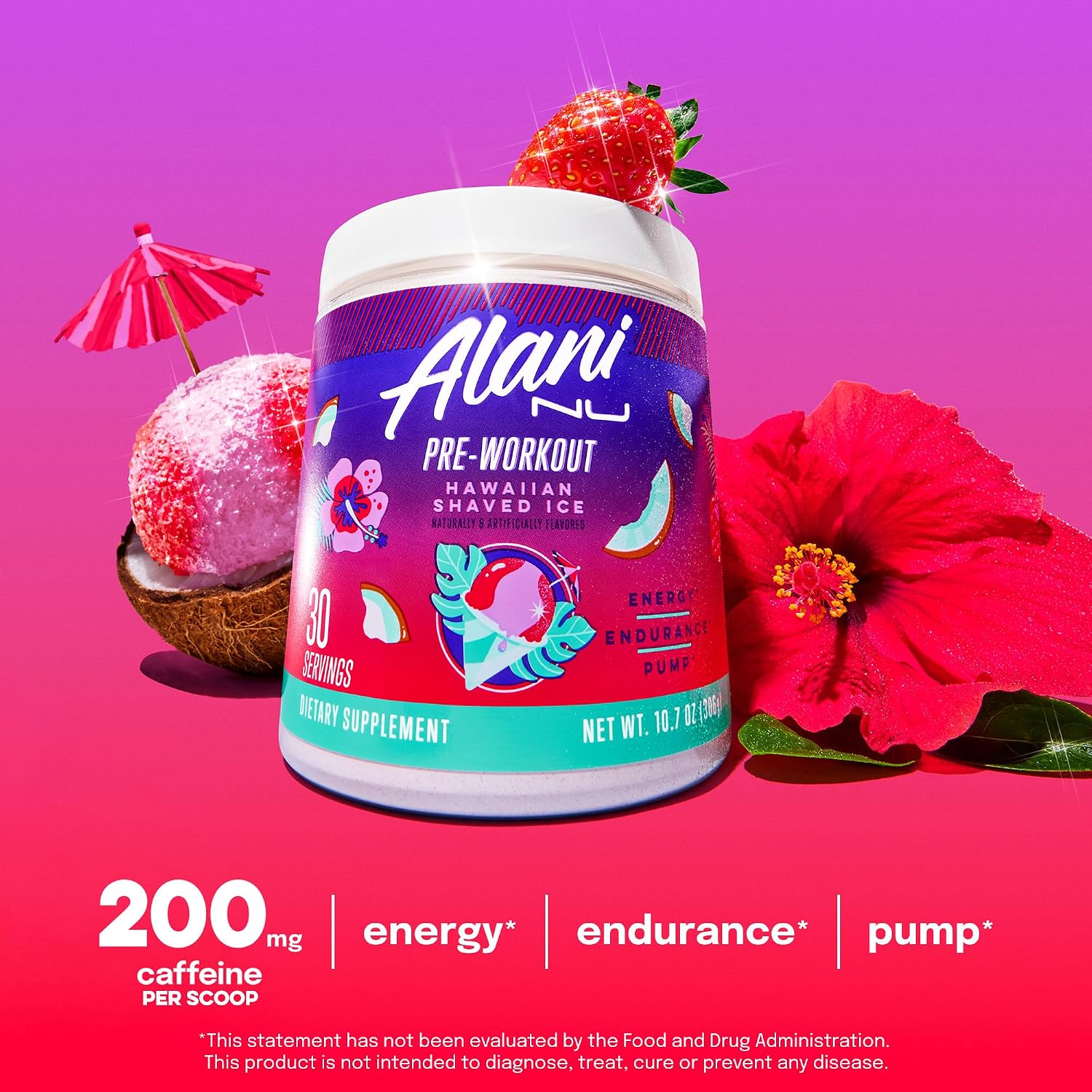 Alani Nu Pre Workout Powder Hawaiian Sha... 6 Alani Nu Pre Workout Powder Hawaiian Sha... - Image 6