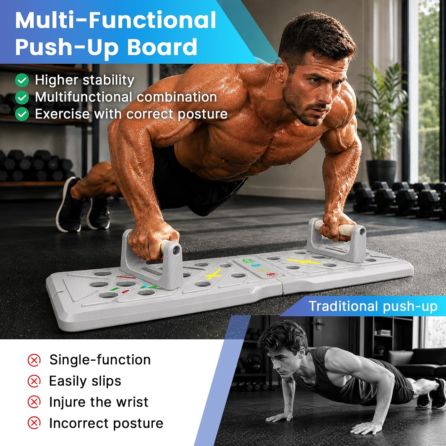 Multi-Functional Push Up Board with Push... 6 Multi-Functional Push Up Board with Push... - Image 6