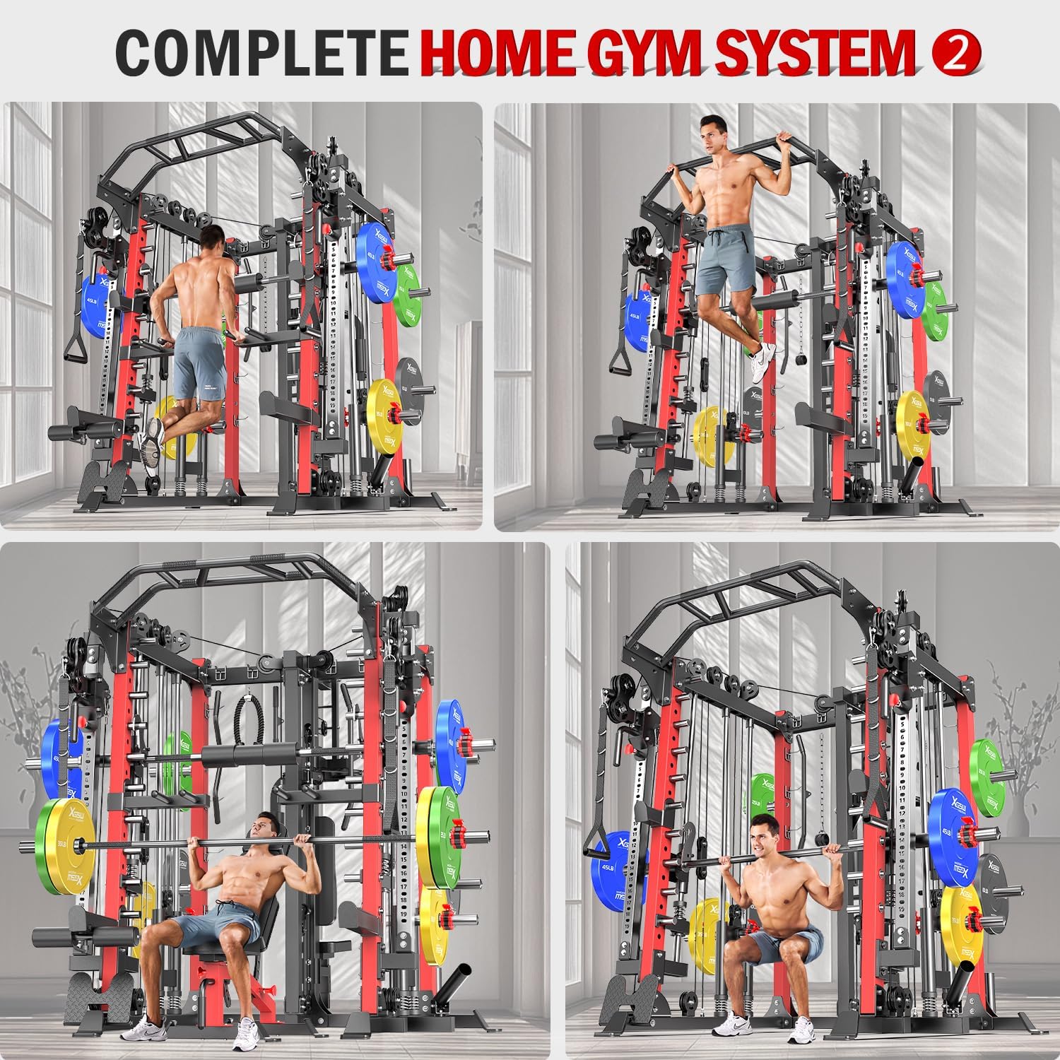 Smith Machine with Cable Crossover Syste... 9 Smith Machine with Cable Crossover Syste... - Image 9