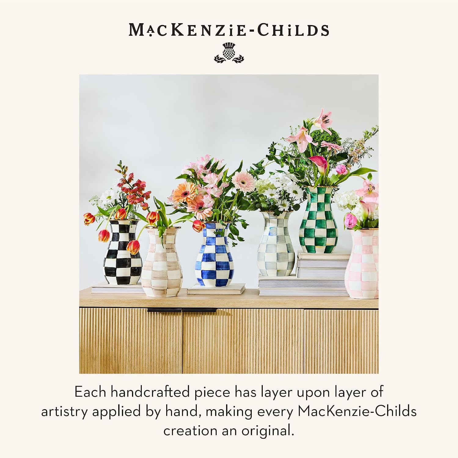 MACKENZIE-CHILDS Enamel Tall Vase, Brown... 5 MACKENZIE-CHILDS Enamel Tall Vase, Brown... - Image 5