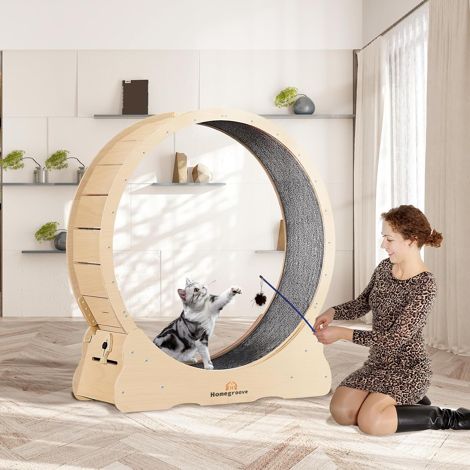 Homegroove Cat Exercise Wheel for Indoor... 7 Homegroove Cat Exercise Wheel for Indoor... - Image 7