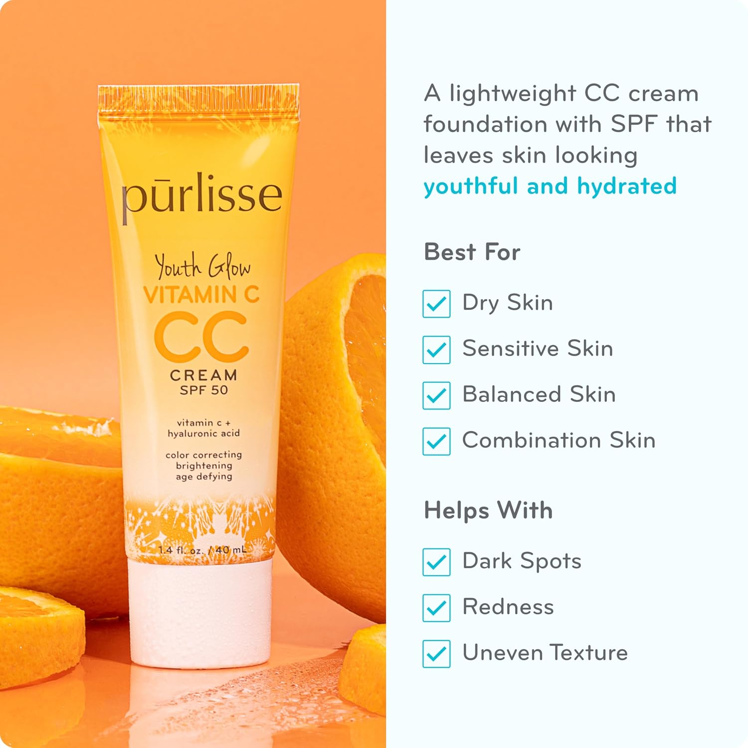 pūrlisse Youth Glow Vitamin C CC Cream S... 2 pūrlisse Youth Glow Vitamin C CC Cream S... - Image 2