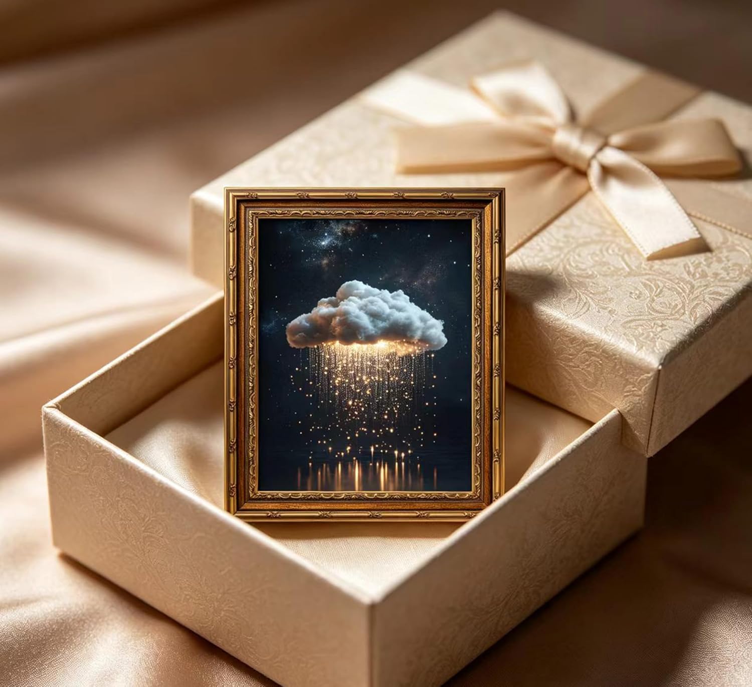 Vintage Gold Framed Moody Cloud Wall Art... 7 Vintage Gold Framed Moody Cloud Wall Art... - Image 7