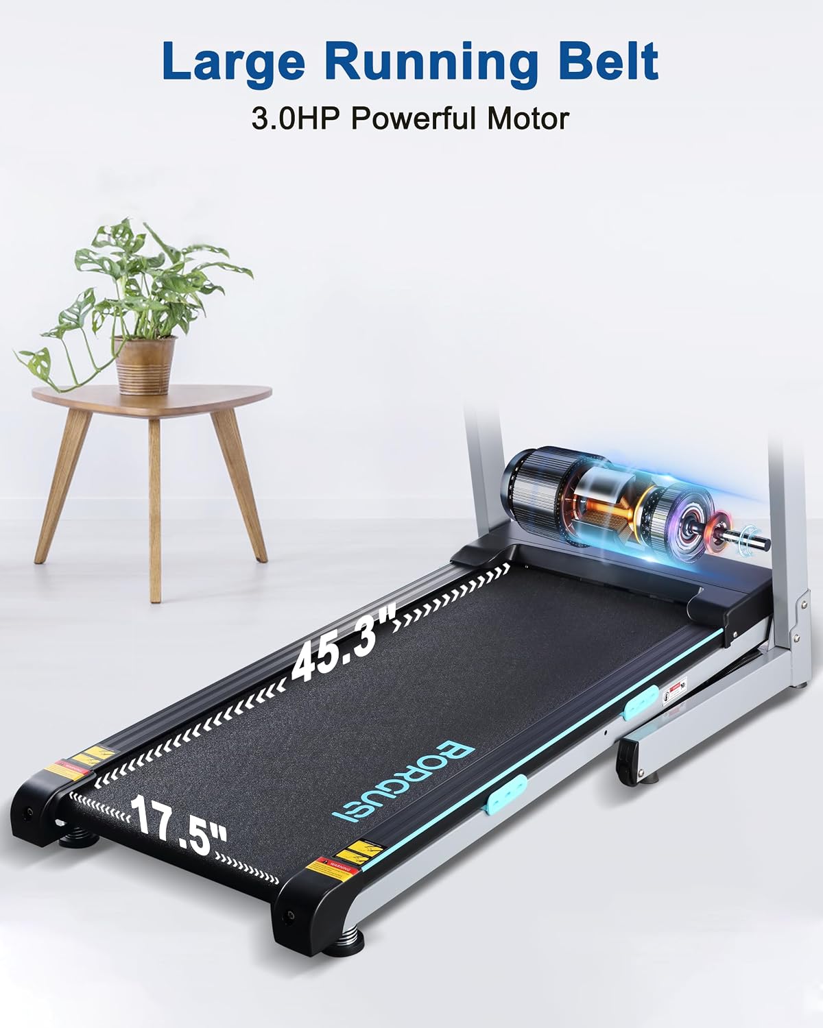BORGUSI Treadmill with Auto Incline Fold... 2 BORGUSI Treadmill with Auto Incline Fold... - Image 2