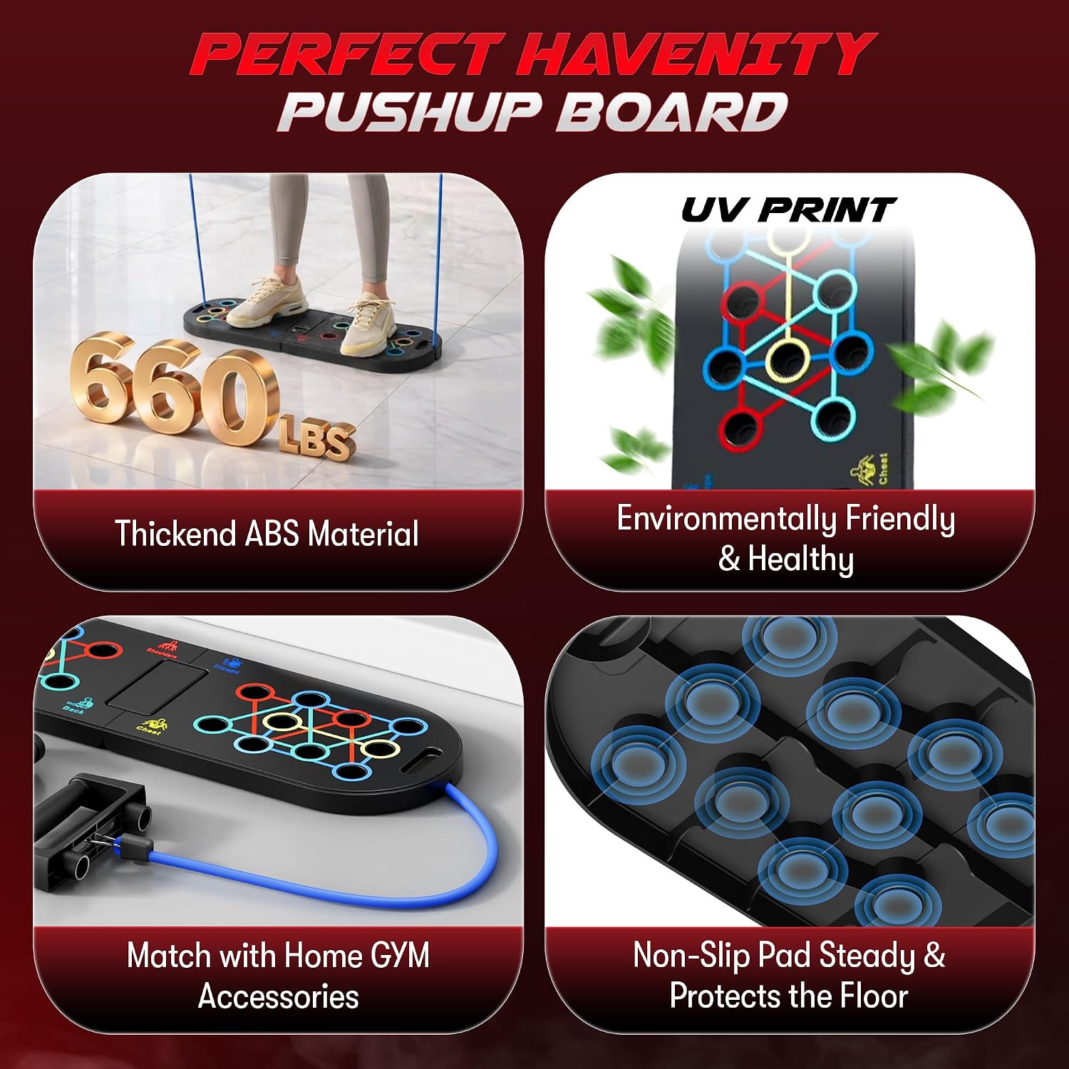Plank Board & Push Up Board 22-in-1 with... 8 Plank Board & Push Up Board 22-in-1 with... - Image 8