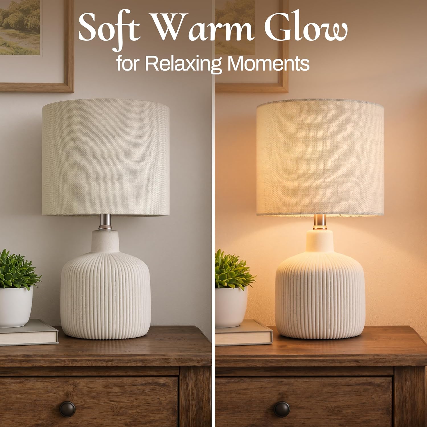 Ceramic Table Lamp, Off-White, 17.75" 5 Ceramic Table Lamp, Off-White, 17.75" - Image 5
