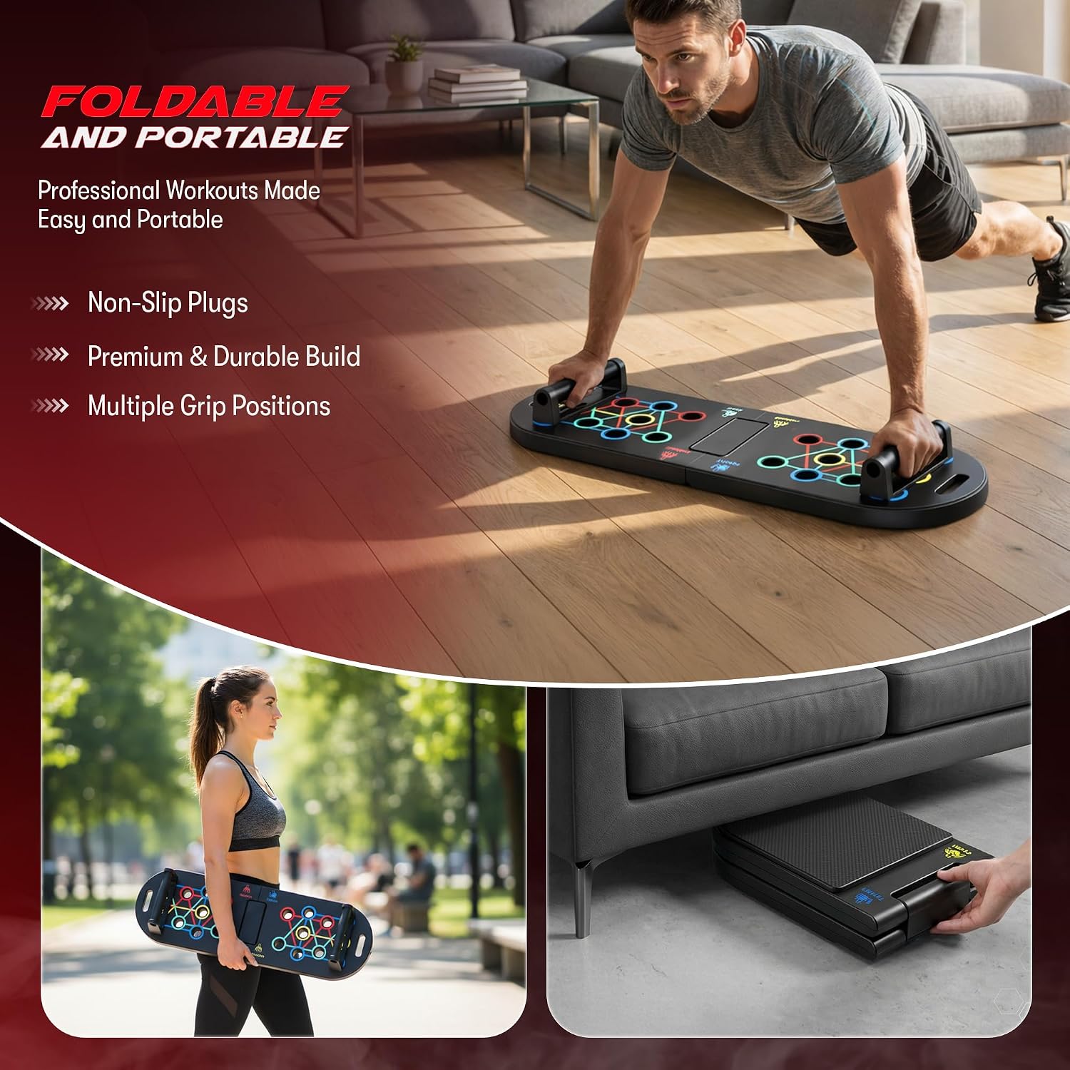 Plank Board & Push Up Board 22-in-1 with... 5 Plank Board & Push Up Board 22-in-1 with... - Image 5