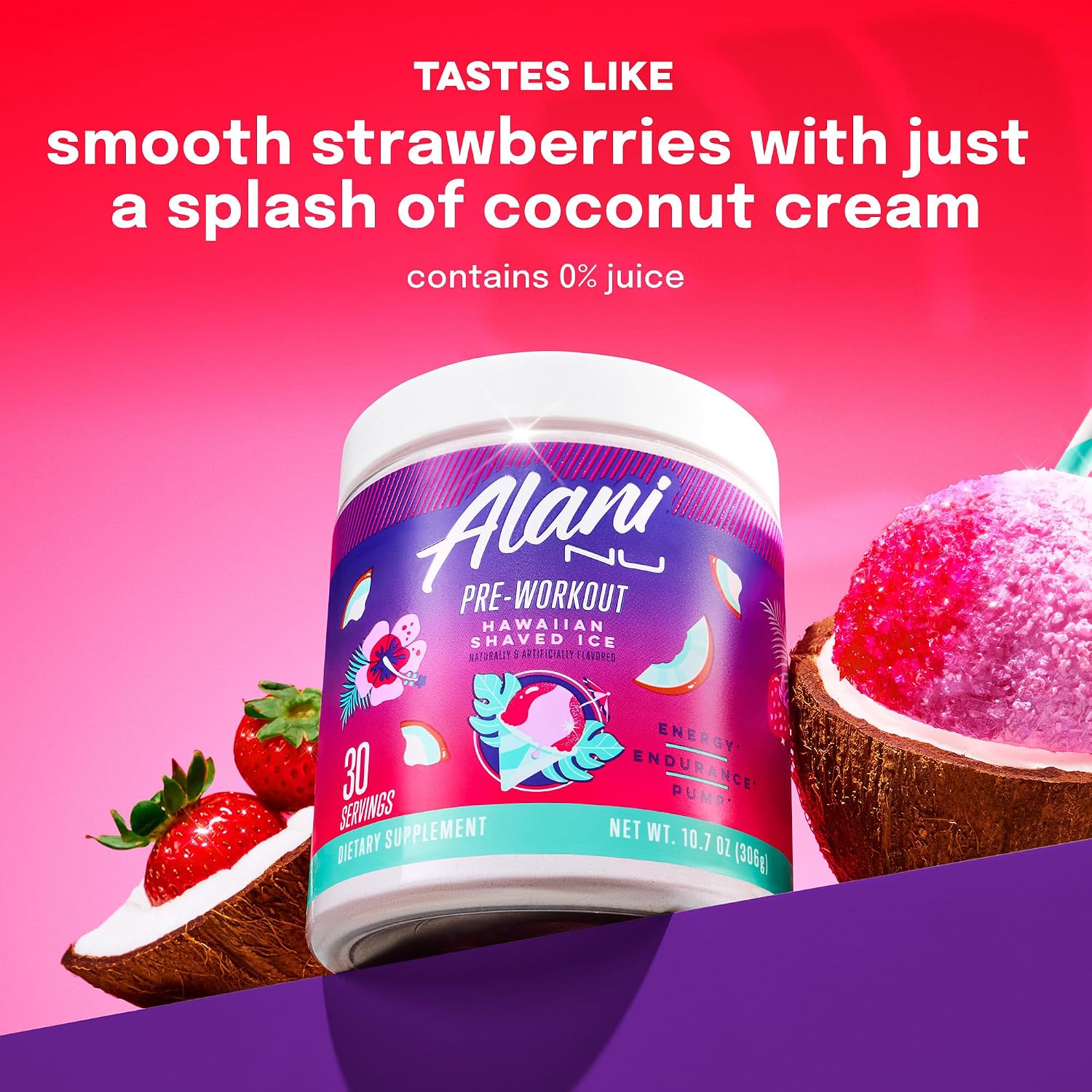 Alani Nu Pre Workout Powder Hawaiian Sha... 5 Alani Nu Pre Workout Powder Hawaiian Sha... - Image 5