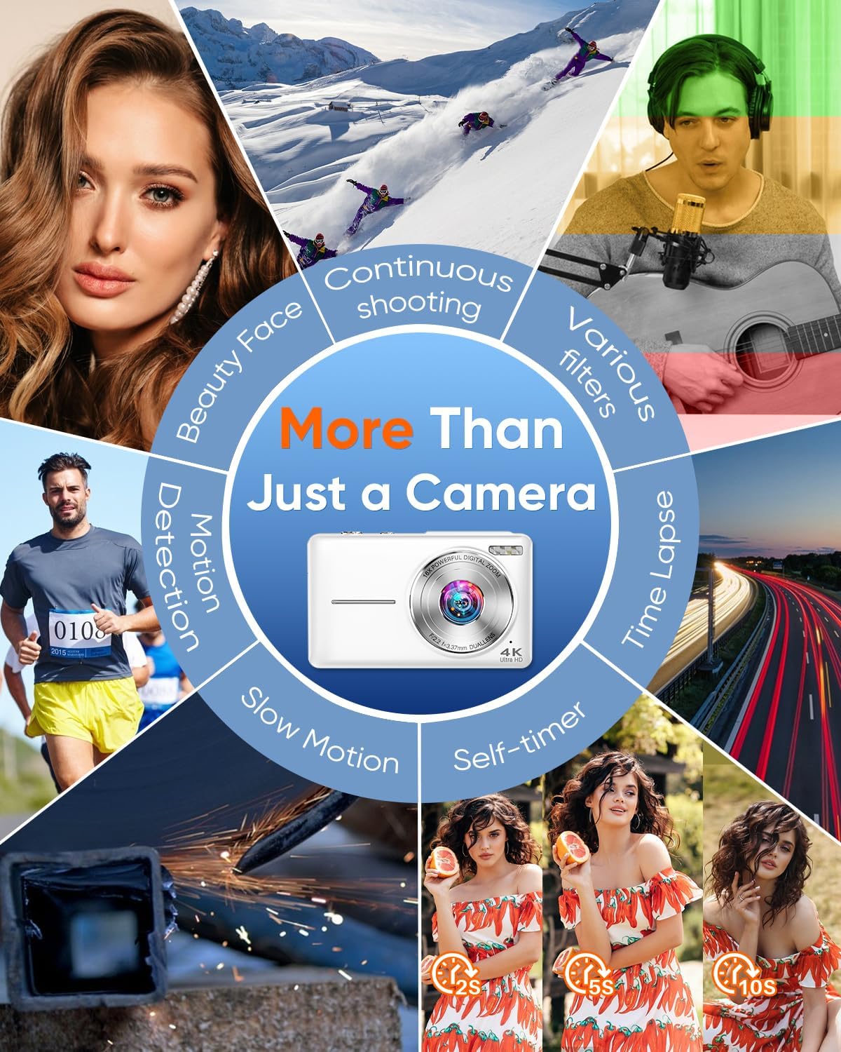 Digital Camera, 4K 64MP Autofocus 16X Zo... 6 Digital Camera, 4K 64MP Autofocus 16X Zo... - Image 6