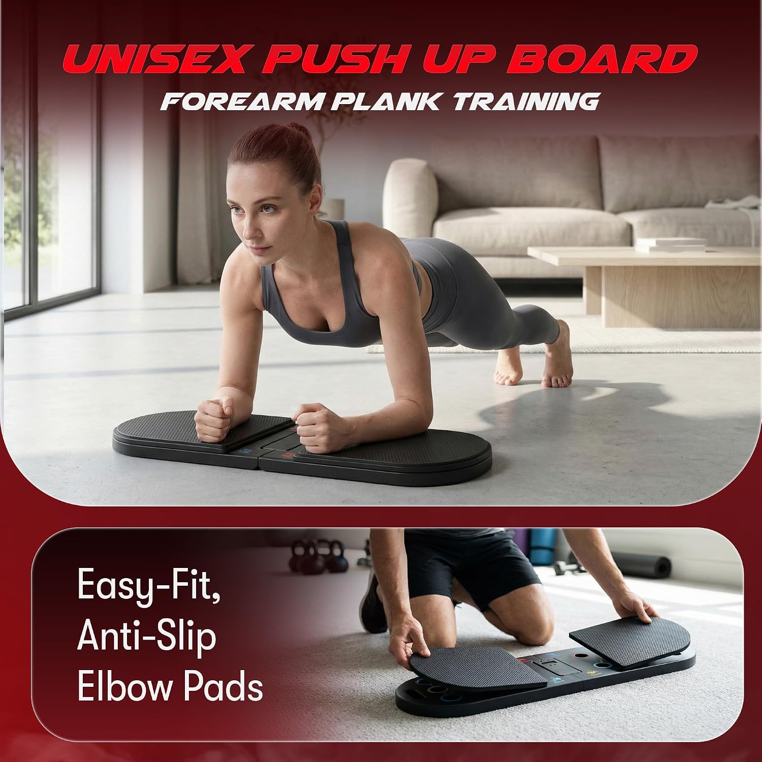 Plank Board & Push Up Board 22-in-1 with... 2 Plank Board & Push Up Board 22-in-1 with... - Image 2