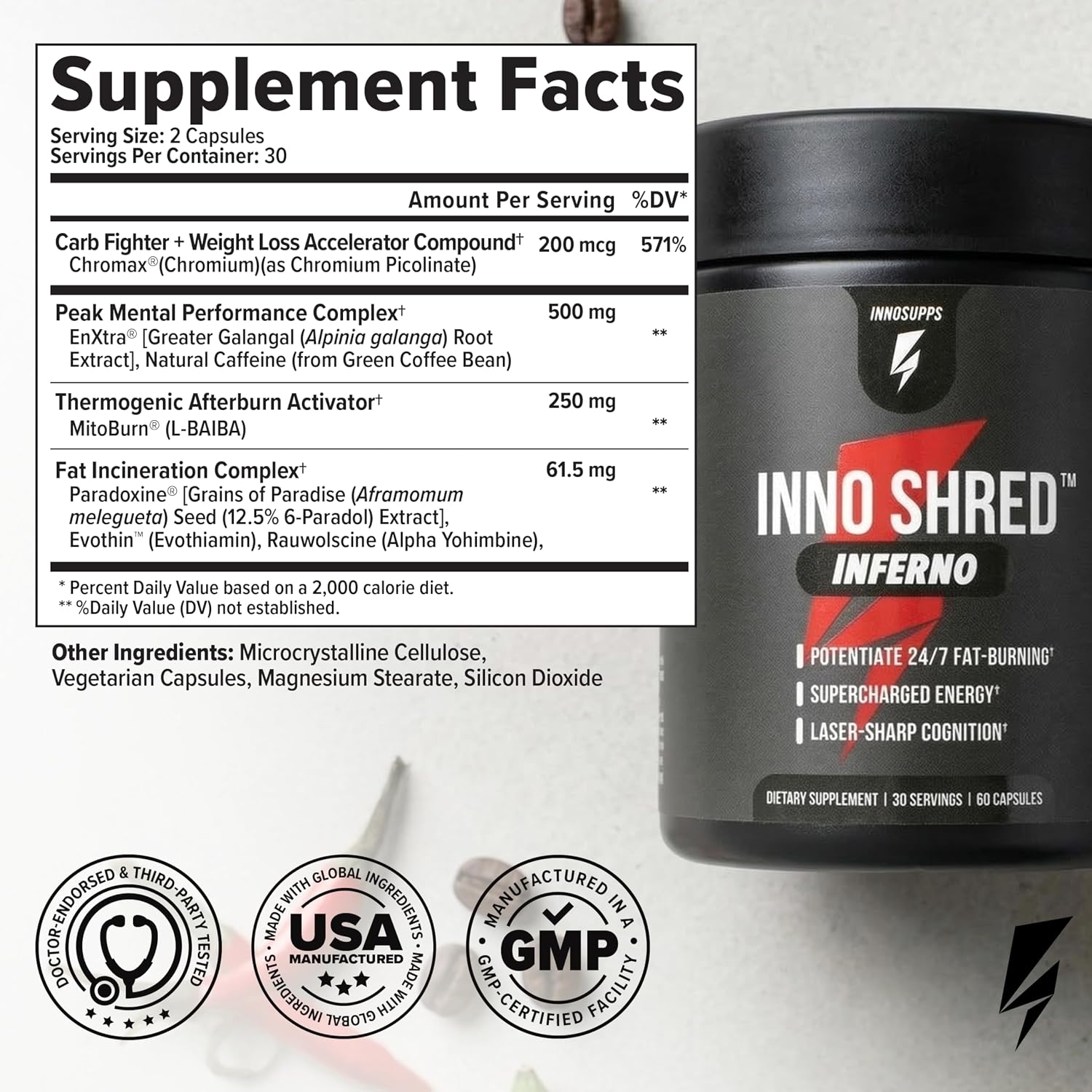 Inno Shred Inferno Thermogenic Fat Burne... 5 Inno Shred Inferno Thermogenic Fat Burne... - Image 5