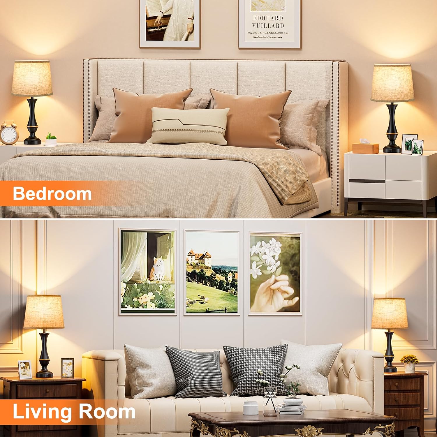Touch Lamps for Nightstand, 3 Way Dimmab... 4 Touch Lamps for Nightstand, 3 Way Dimmab... - Image 4