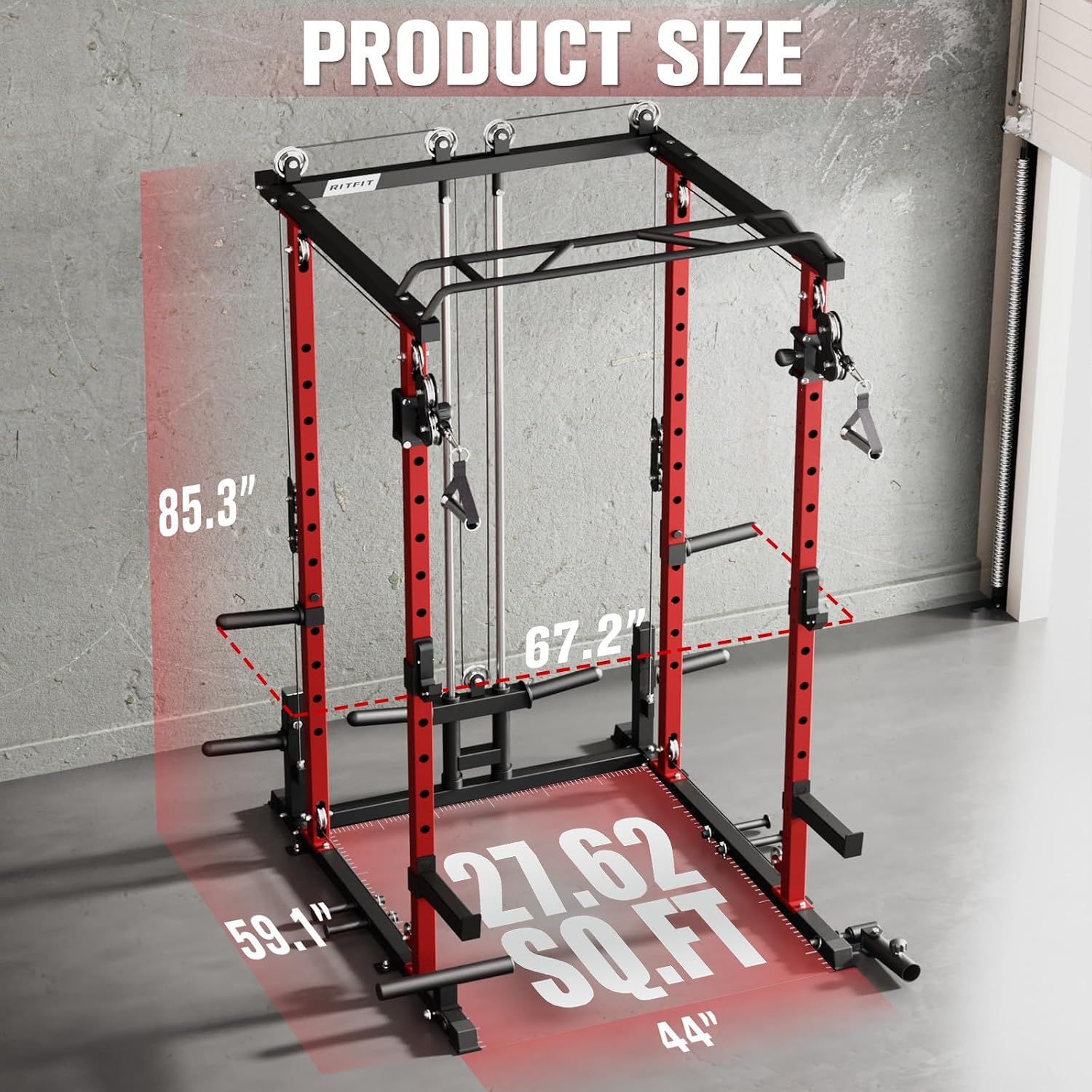 RitFit Power Cage Home Gym Package with ... 6 RitFit Power Cage Home Gym Package with ... - Image 6