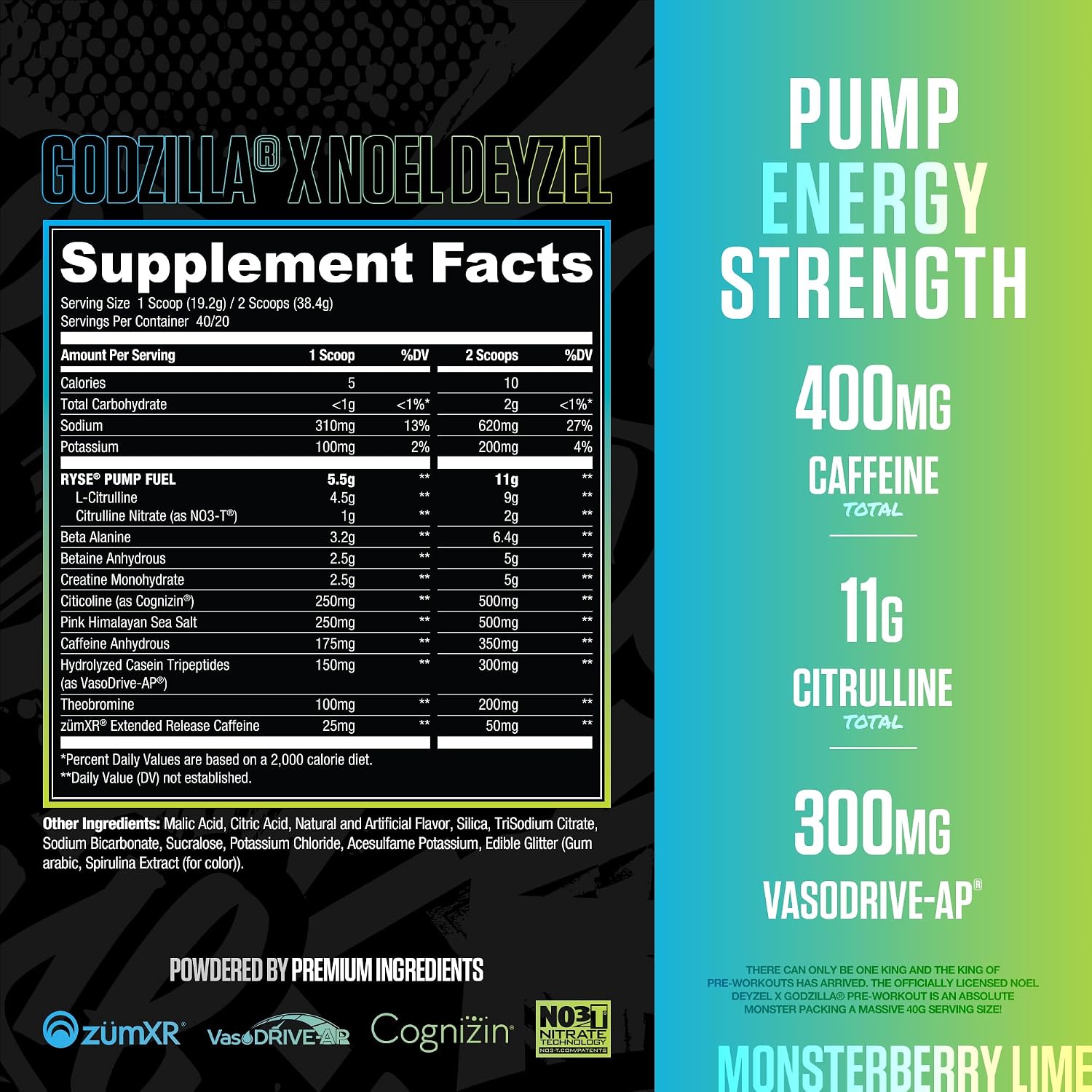 RYSE Godzilla X Noel Deyzel Pre Workout ... 2 RYSE Godzilla X Noel Deyzel Pre Workout ... - Image 2