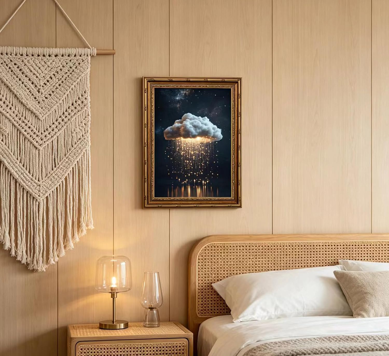 Vintage Gold Framed Moody Cloud Wall Art... 4 Vintage Gold Framed Moody Cloud Wall Art... - Image 4
