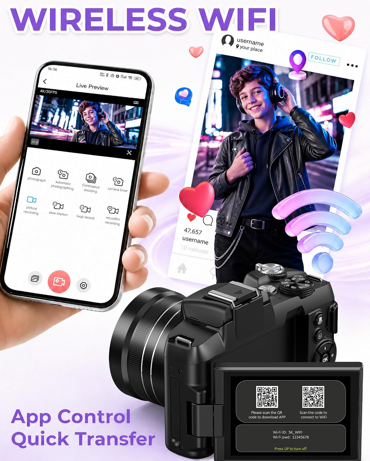 Cameras for Photography 5K Digital Camer... 6 Cameras for Photography 5K Digital Camer... - Image 6