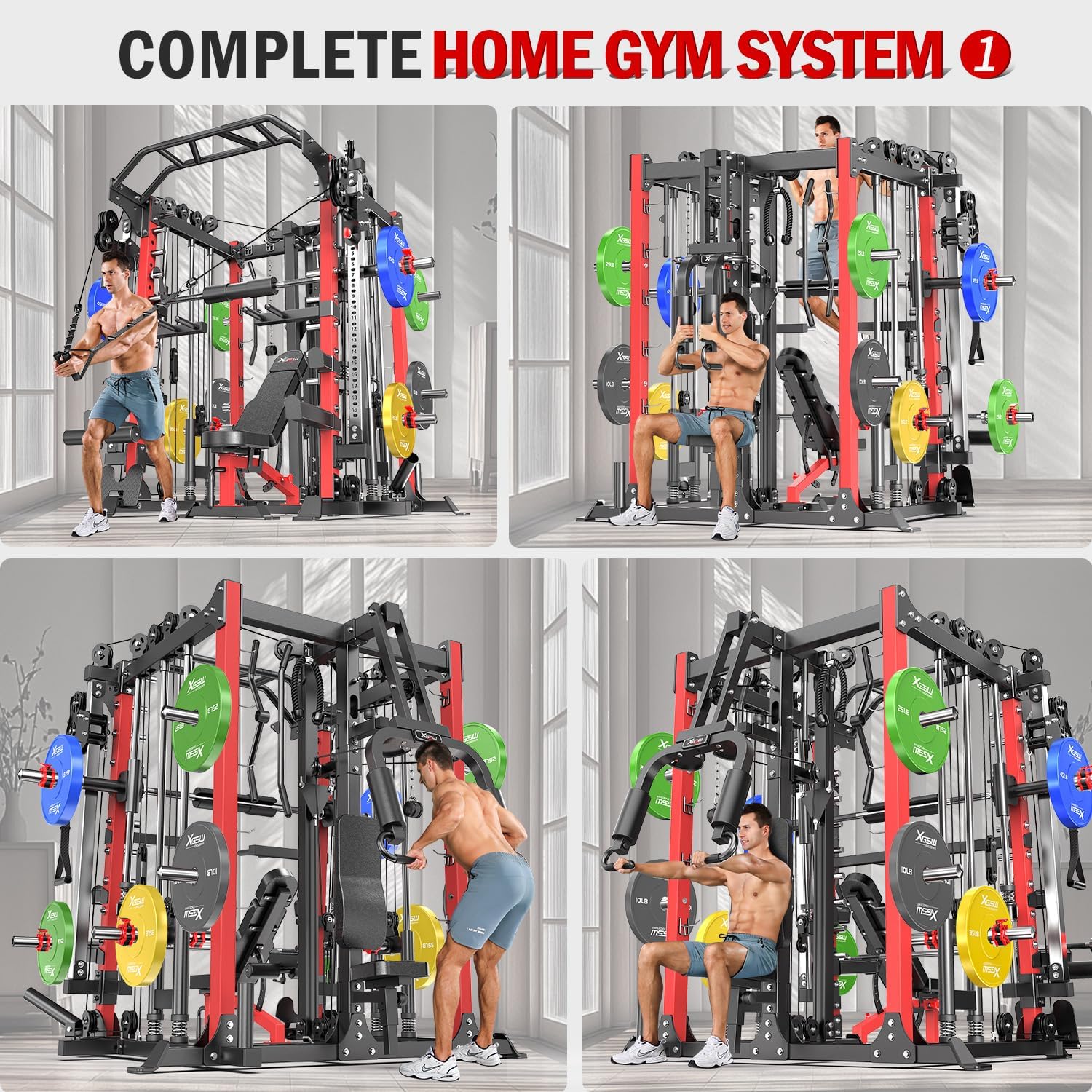 Smith Machine with Cable Crossover Syste... 8 Smith Machine with Cable Crossover Syste... - Image 8
