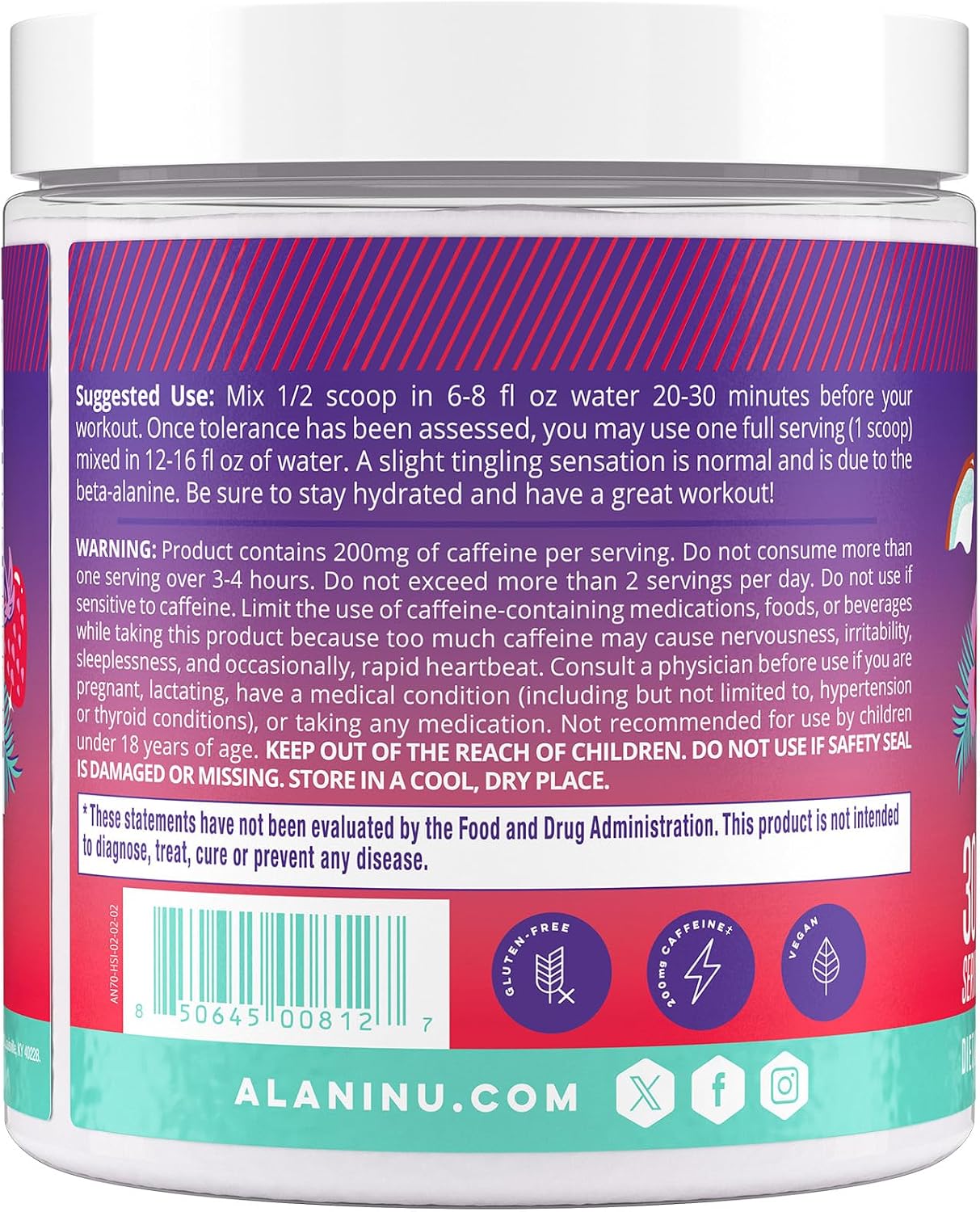 Alani Nu Pre Workout Powder Hawaiian Sha... 4 Alani Nu Pre Workout Powder Hawaiian Sha... - Image 4