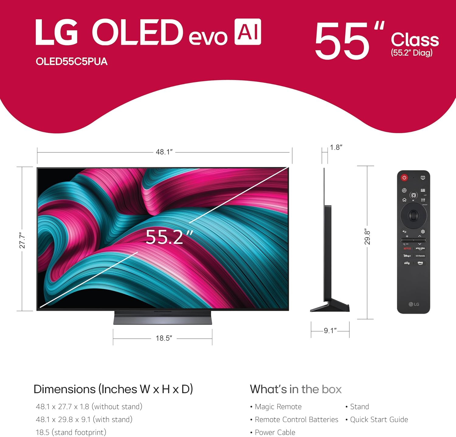 LG 55-Inch Class OLED evo AI Super Upsca... 2 LG 55-Inch Class OLED evo AI Super Upsca... - Image 2