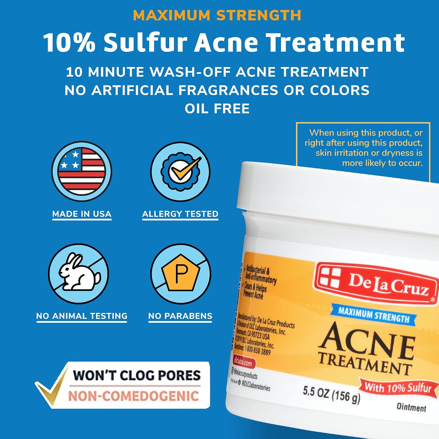 De La Cruz 10% Sulfur Ointment, Cystic A... 2 De La Cruz 10% Sulfur Ointment, Cystic A... - Image 2