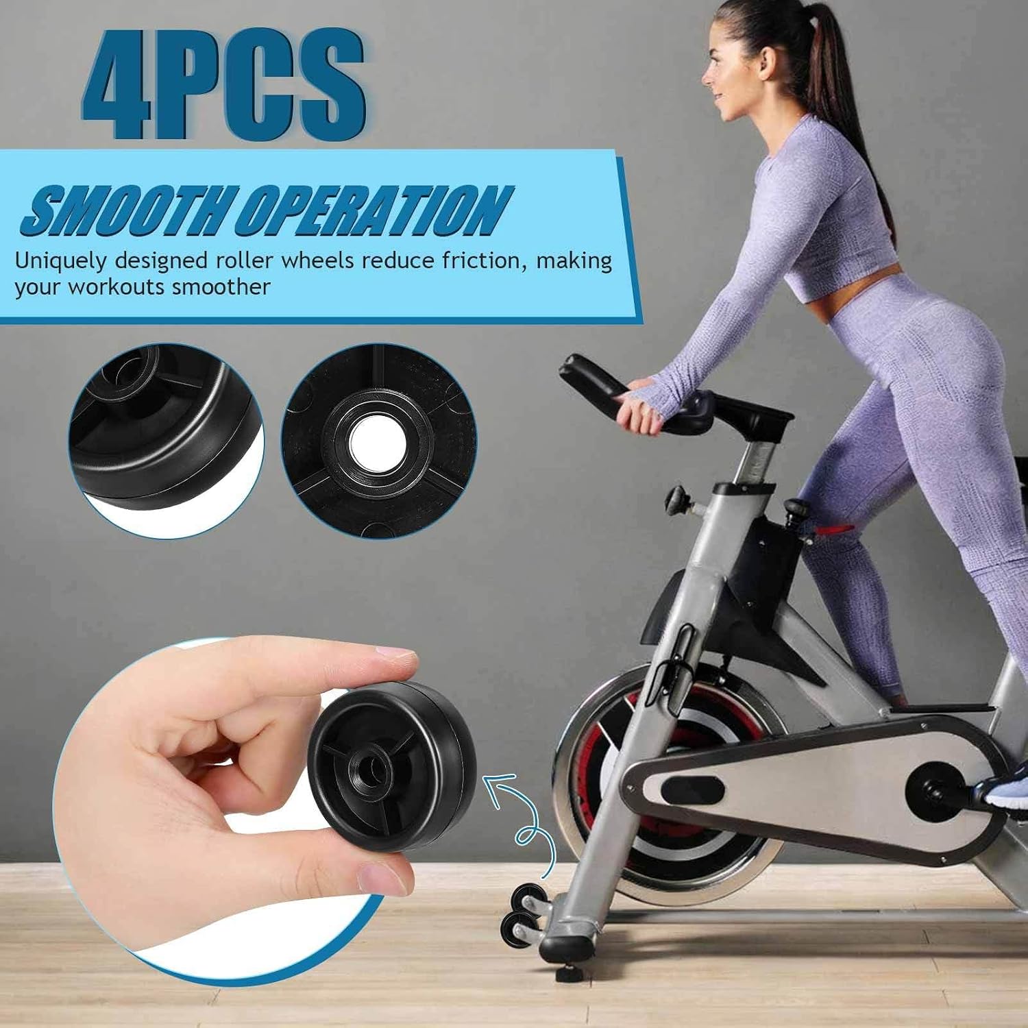 4pcs Equipment Caster Roller Fitness Equ... 4 4pcs Equipment Caster Roller Fitness Equ... - Image 4