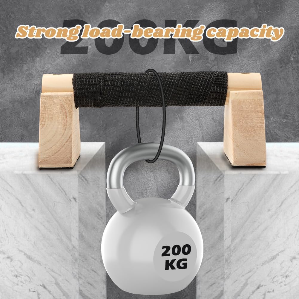 2PCS Push Up Bars Stands Wood Pushup Bar... 6 2PCS Push Up Bars Stands Wood Pushup Bar... - Image 6
