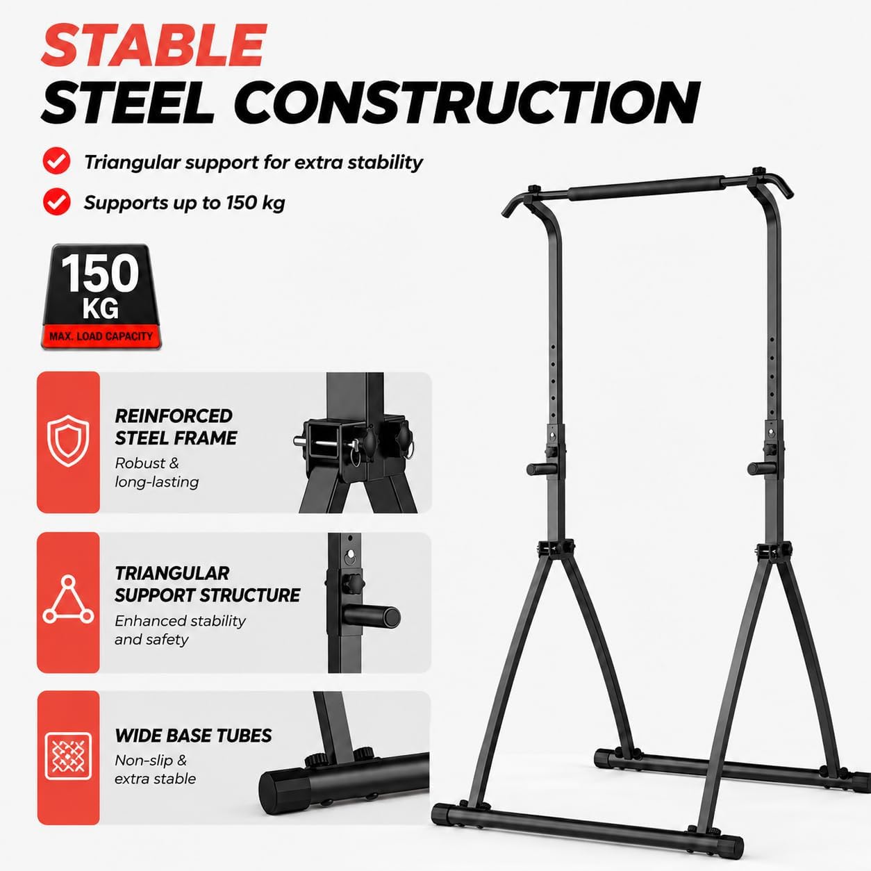 Foldable Power Tower Pull Up Bar Free St... 3 Foldable Power Tower Pull Up Bar Free St... - Image 3