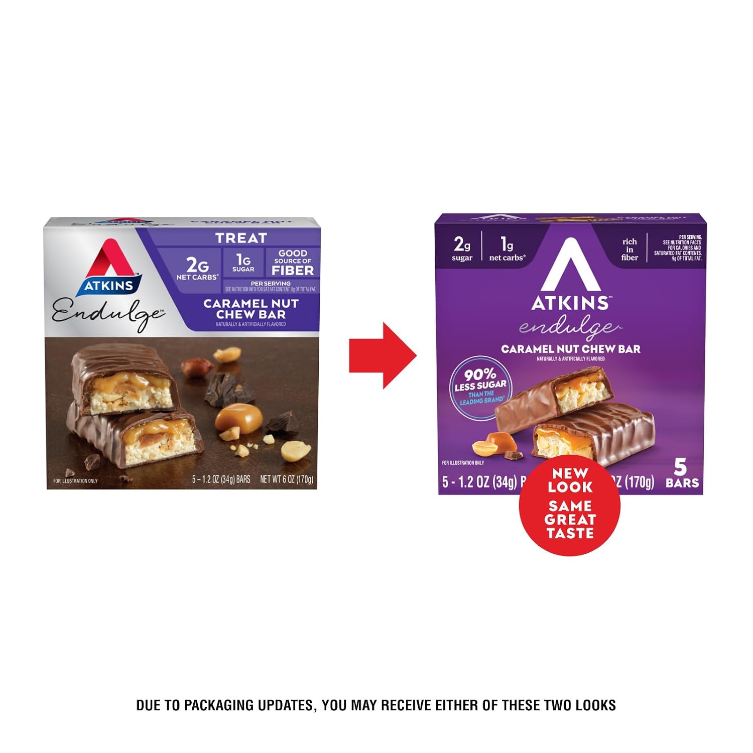 Atkins Endulge Caramel Nut Chew Bar, 2g ... 3 Atkins Endulge Caramel Nut Chew Bar, 2g ... - Image 3