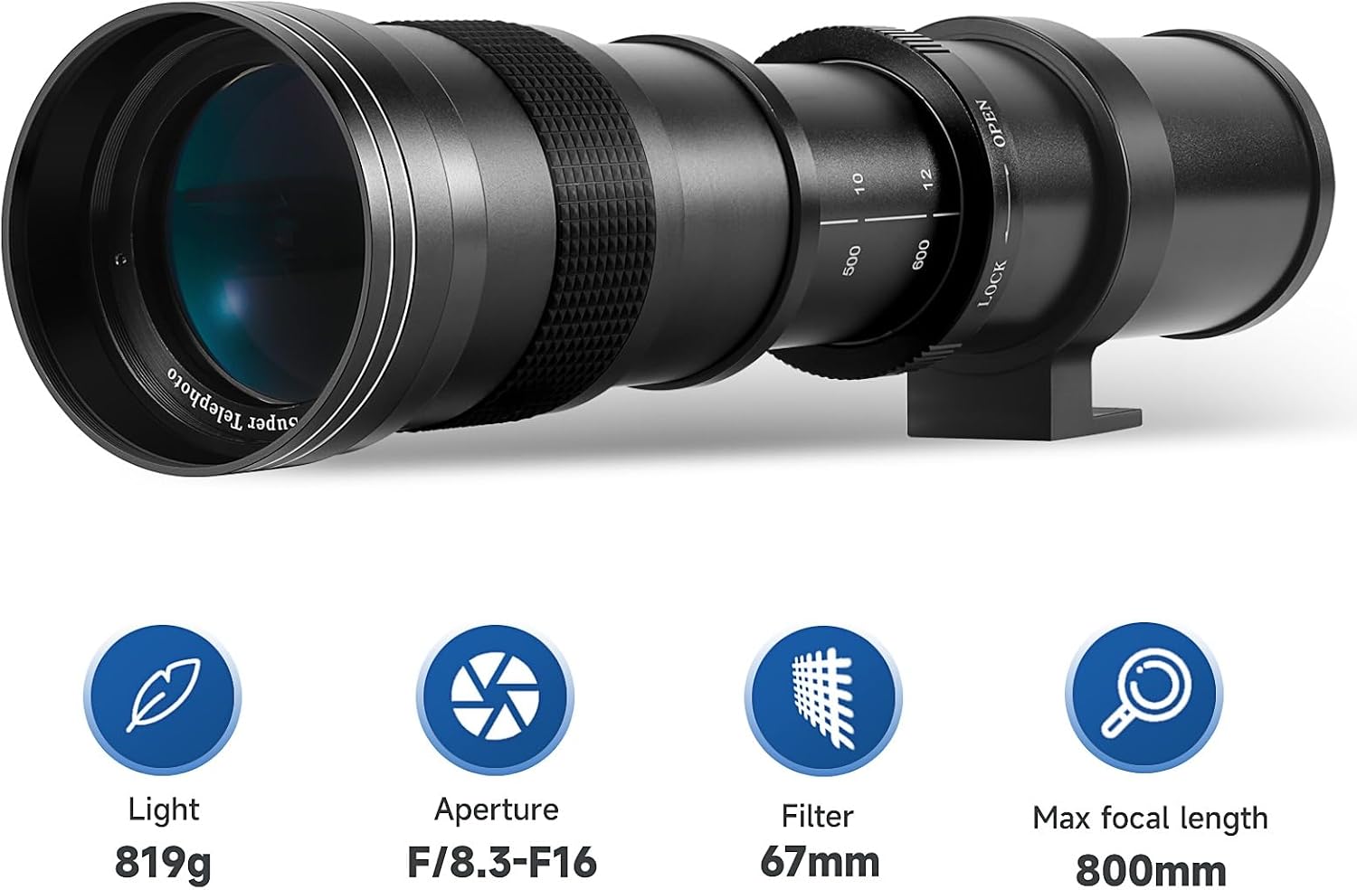 JINTU 420-800mm f/ 8.3 Manual Telephoto ... 8 JINTU 420-800mm f/ 8.3 Manual Telephoto ... - Image 8