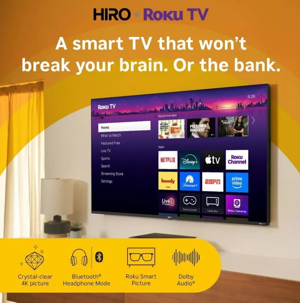 Roku Hiro TV 50" 4K LED Smart TV H50C4C4... 2 Roku Hiro TV 50" 4K LED Smart TV H50C4C4... - Image 2