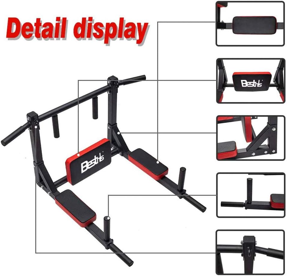 BESTHLS Wall Mounted Pull Up Bar Multifu... 4 BESTHLS Wall Mounted Pull Up Bar Multifu... - Image 4